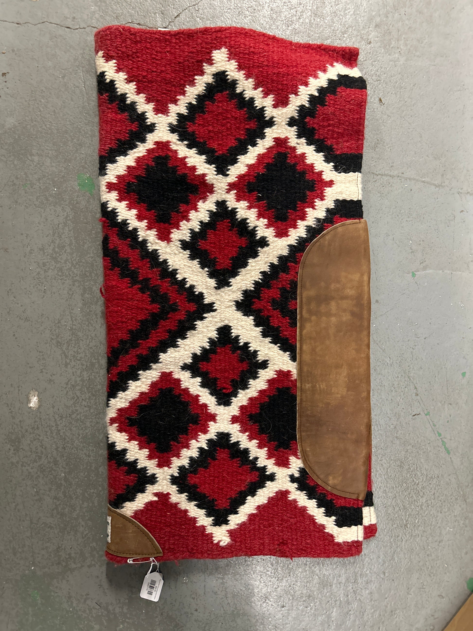 Diamond Wool Show Blanket Red Diamond Pattern-Western Saddle Pad-Consignment-Evolution Equestrian Co.