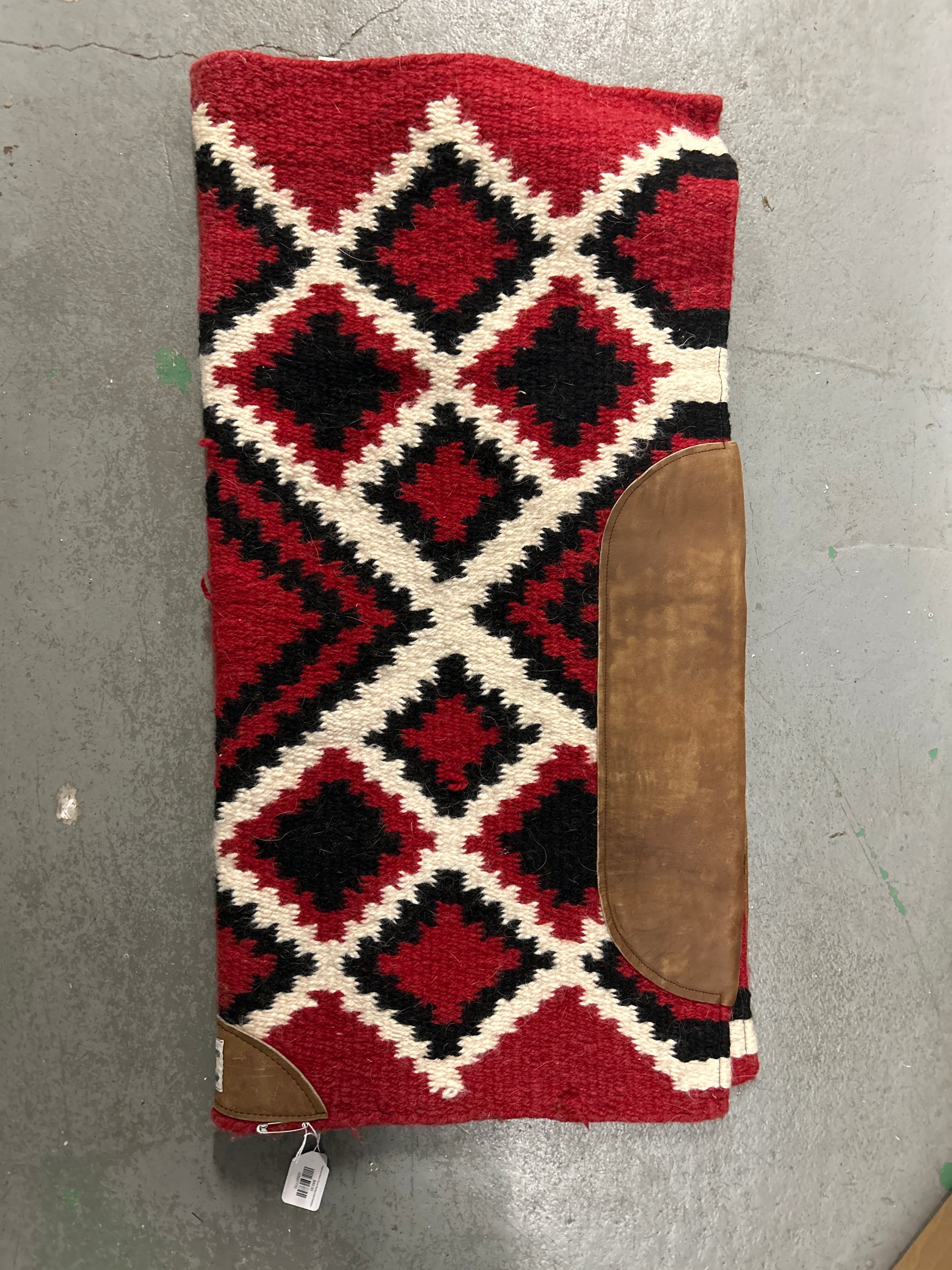 Diamond Wool Show Blanket Red Diamond Pattern-Western Saddle Pad-Consignment-Evolution Equestrian Co.