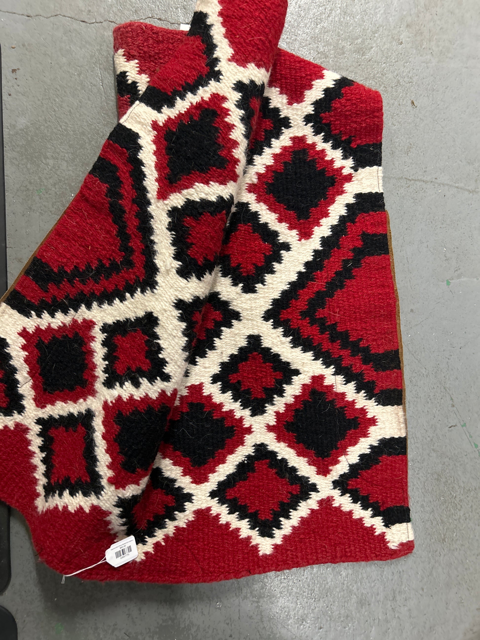 Diamond Wool Show Blanket Red Diamond Pattern-Western Saddle Pad-Consignment-Evolution Equestrian Co.