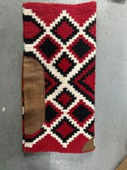 Diamond Wool Show Blanket Red Diamond Pattern-Western Saddle Pad-Consignment-Evolution Equestrian Co.