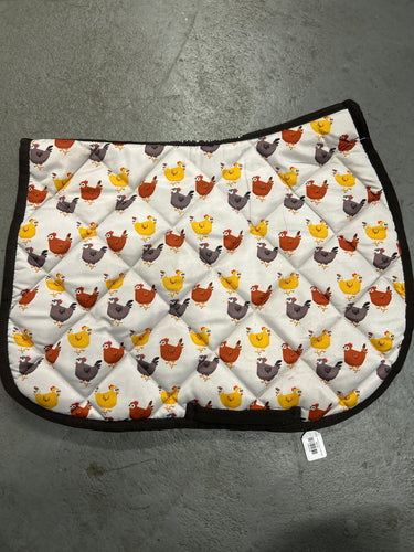 Dreamers & Schemers Chicken English Saddle Pad-English Saddle Pad-Consignment-Evolution Equestrian Co.