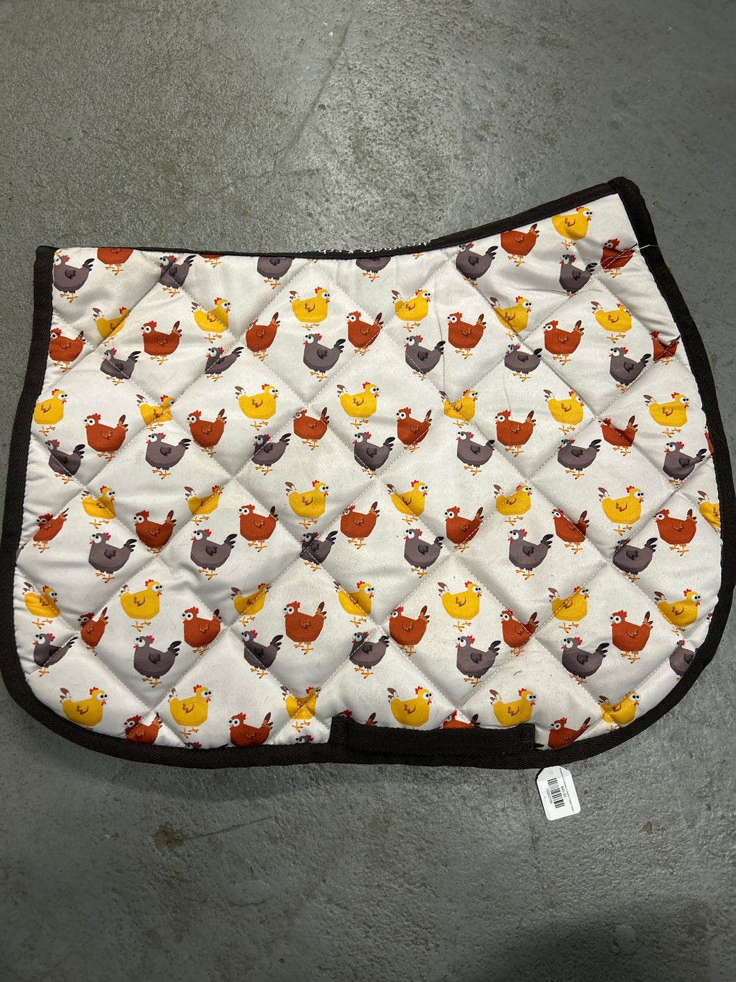 Dreamers & Schemers Chicken English Saddle Pad-English Saddle Pad-Consignment-Evolution Equestrian Co.