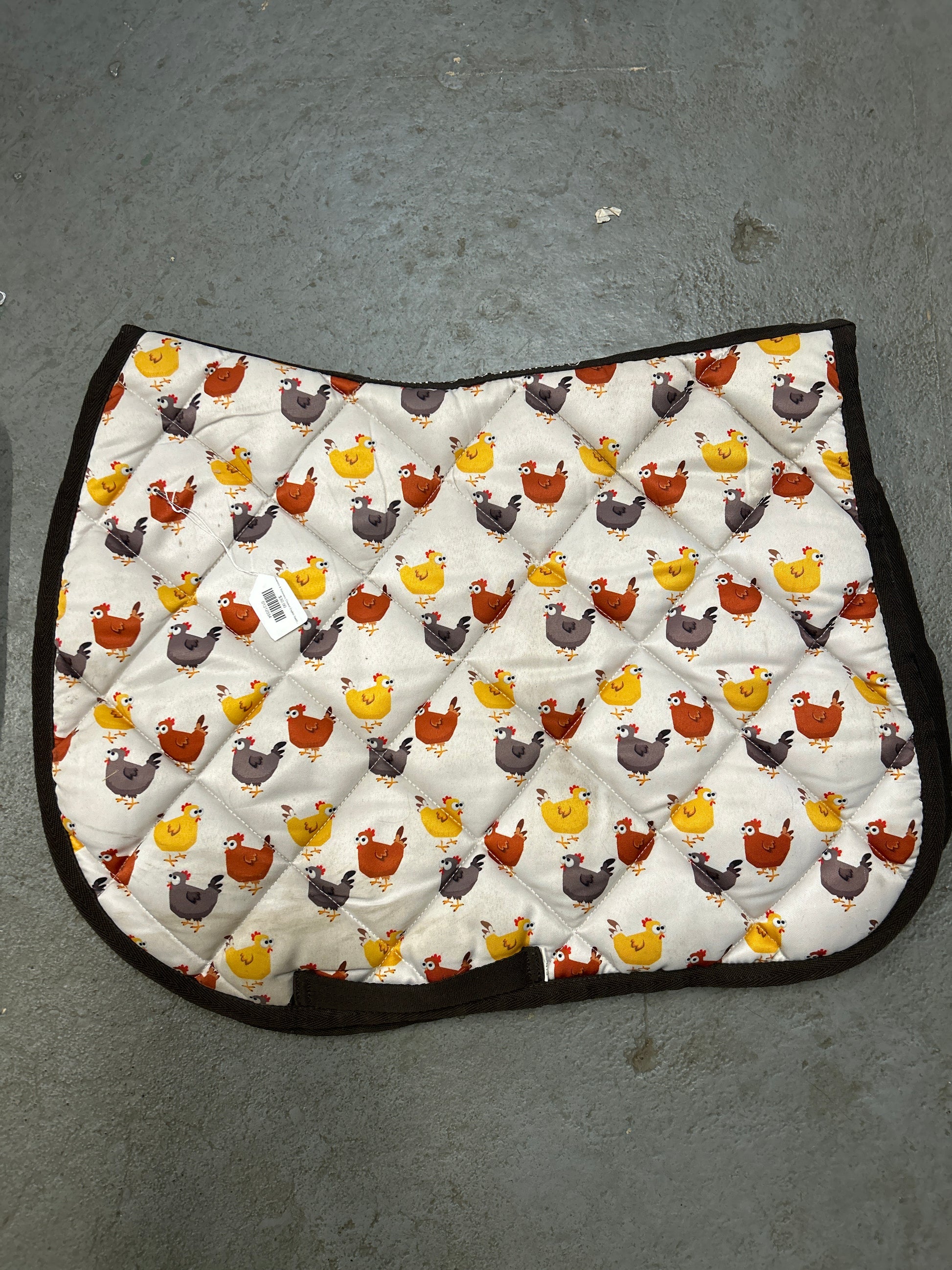 Dreamers & Schemers Chicken English Saddle Pad-English Saddle Pad-Consignment-Evolution Equestrian Co.