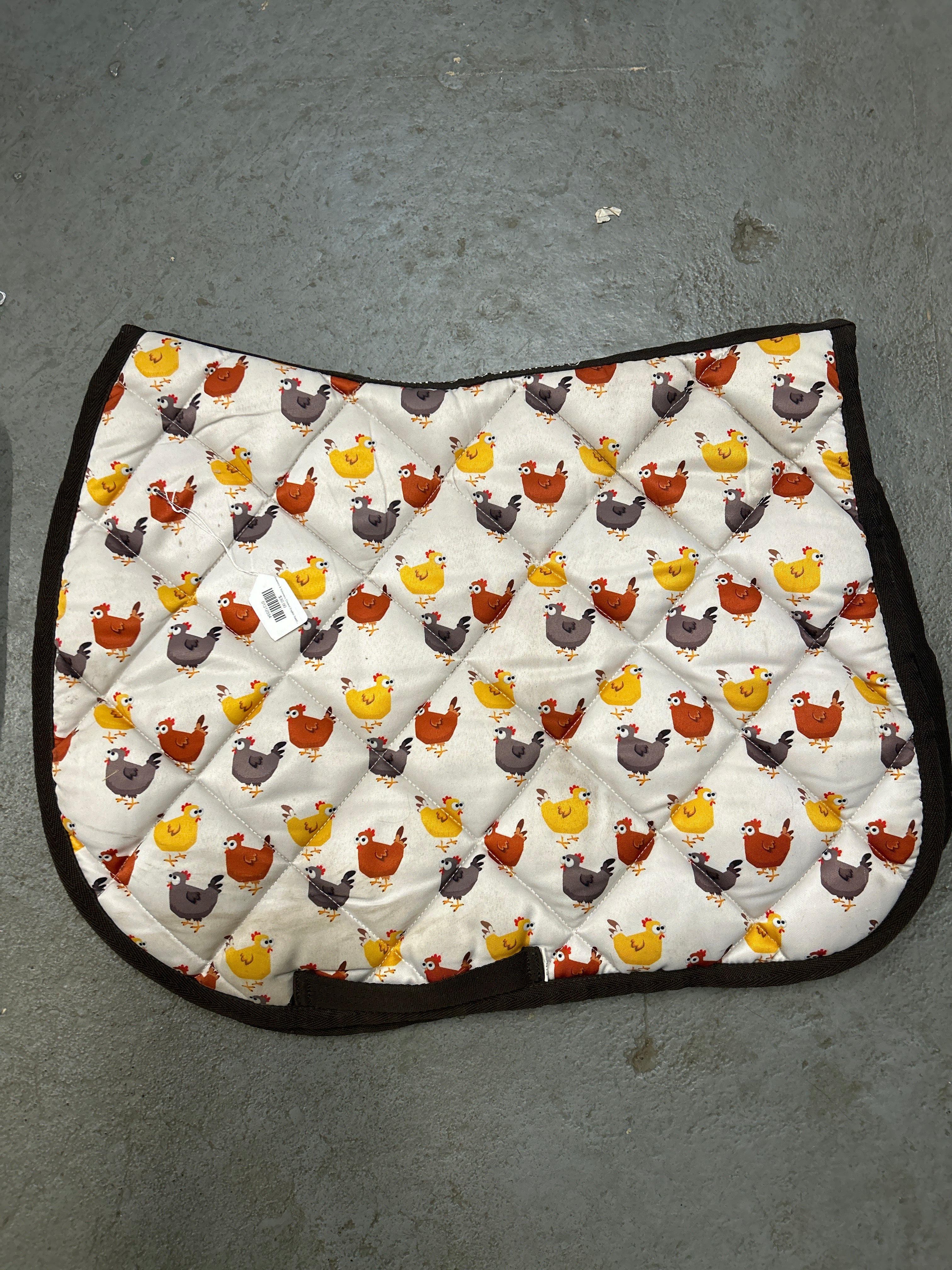 Dreamers & Schemers Chicken English Saddle Pad-English Saddle Pad-Consignment-Evolution Equestrian Co.