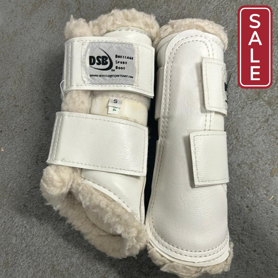 Dressage Sport Boots White Small-Horse Boots-Consignment-Evolution Equestrian Co.