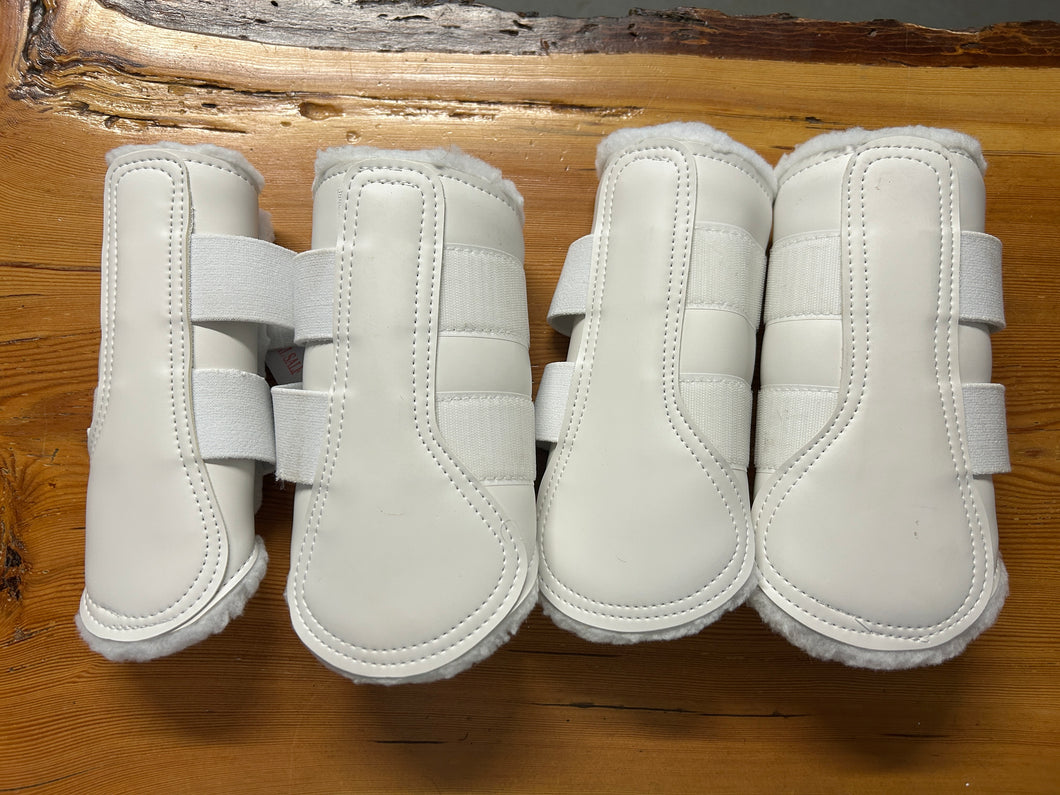 Dressage Sport Boots White XLarge-Horse Boots-Consignment-Evolution Equestrian Co.