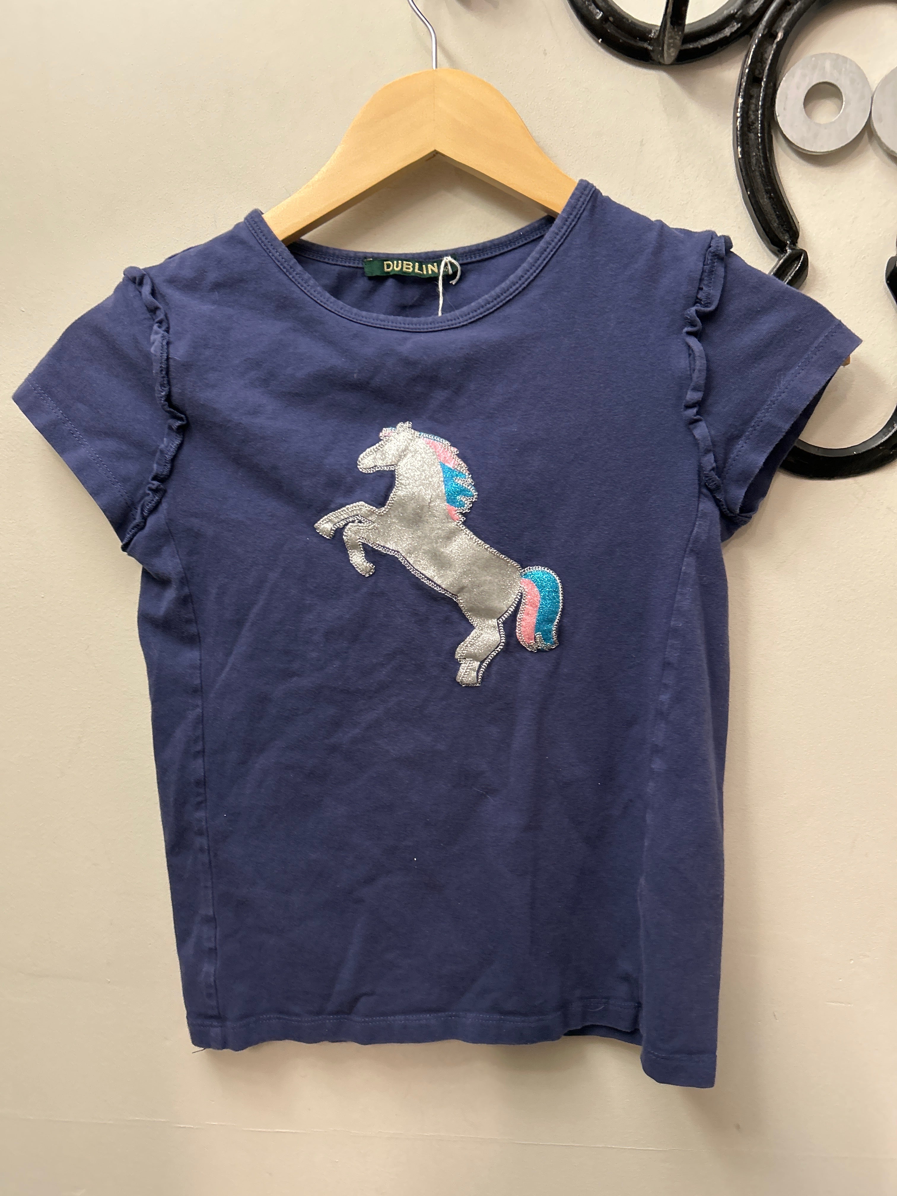 Dublin Navy Kid's Shirt 10-Riding Shirts-Consignment-Evolution Equestrian Co.