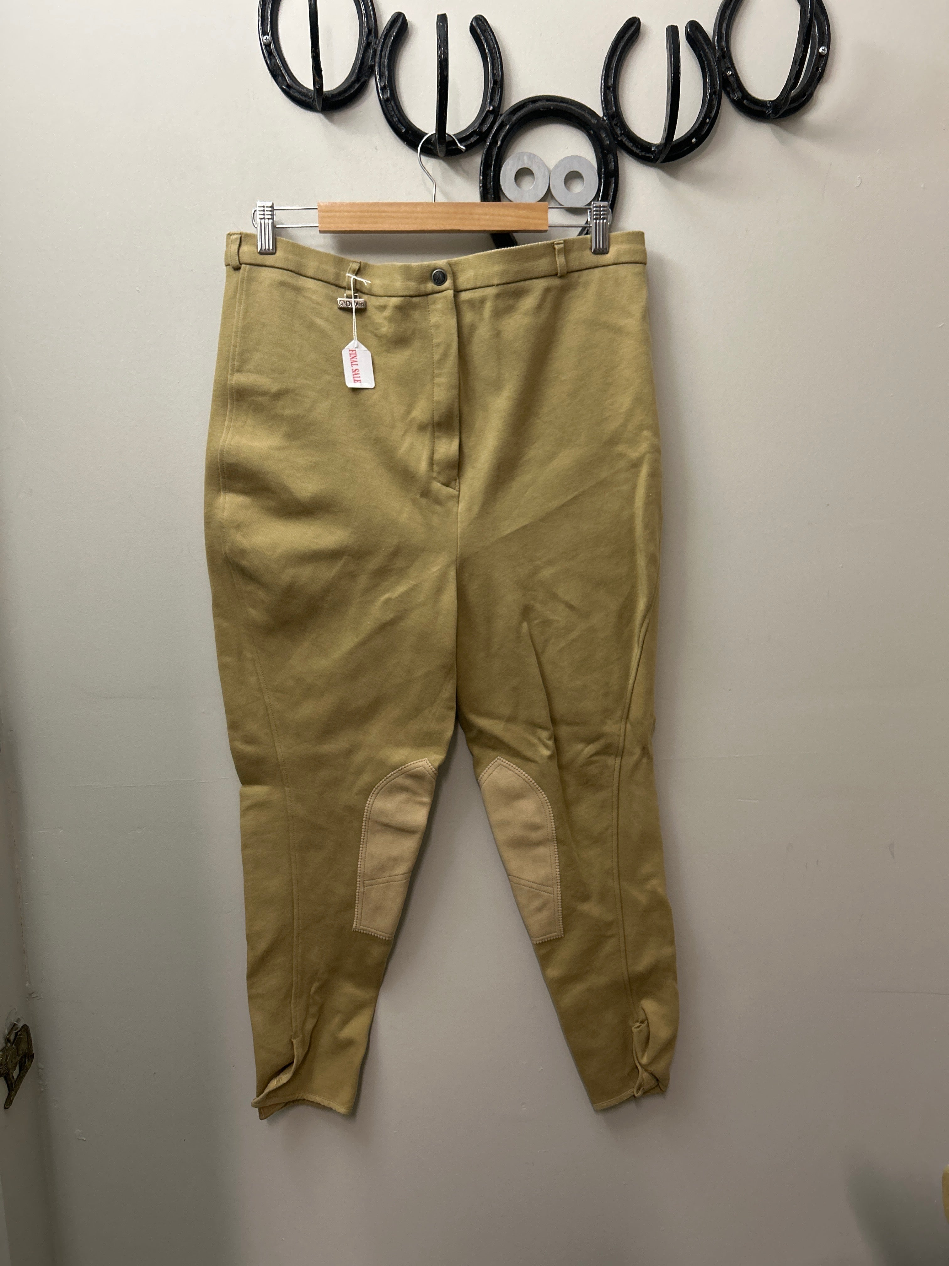 Dublin Tan Knee Patch Breeches 38-Breeches-Consignment-Evolution Equestrian Co.