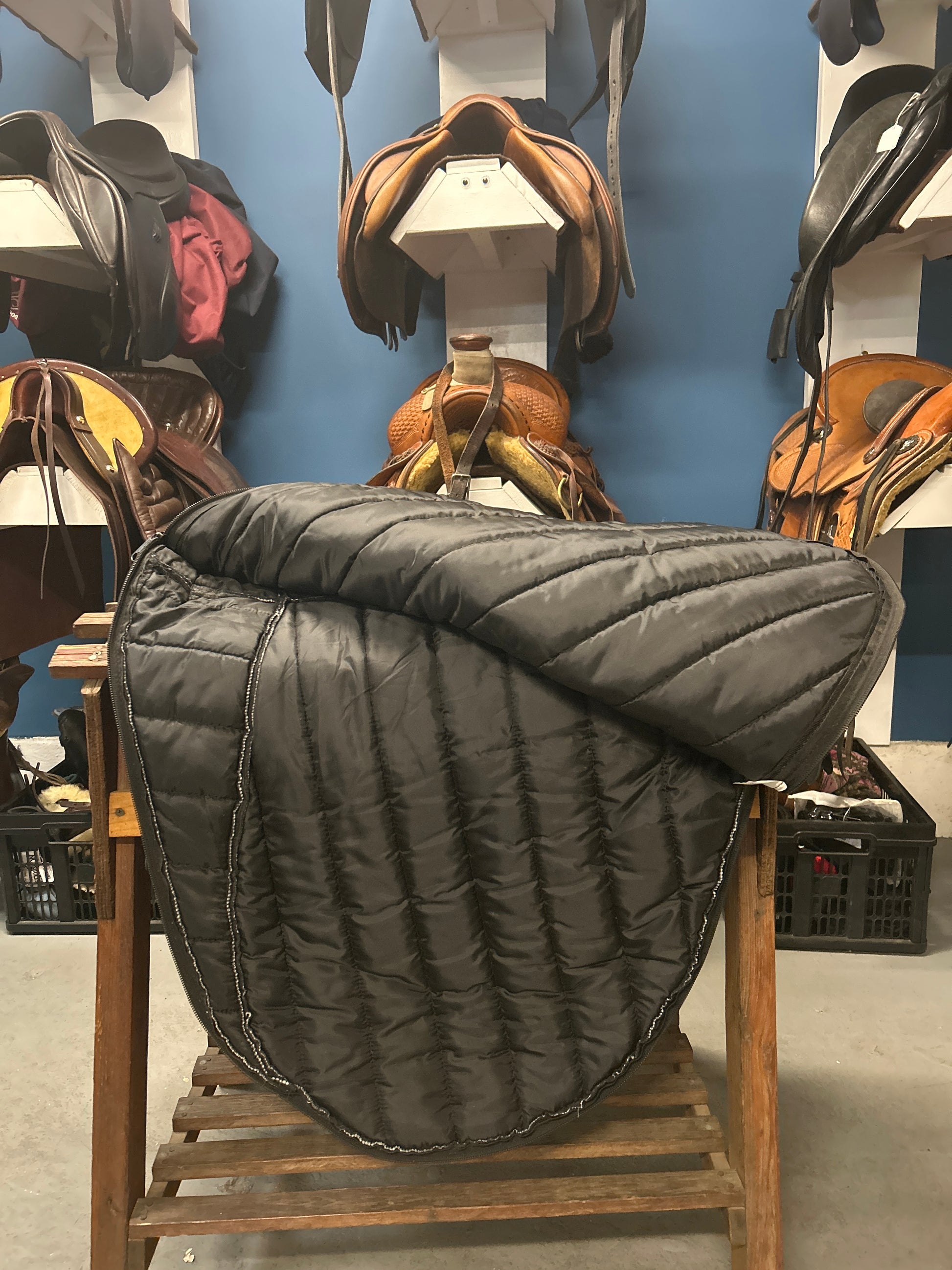 Dura-Tech Saddle Case Padded Black-Saddle Bags-Consignment-Evolution Equestrian Co.