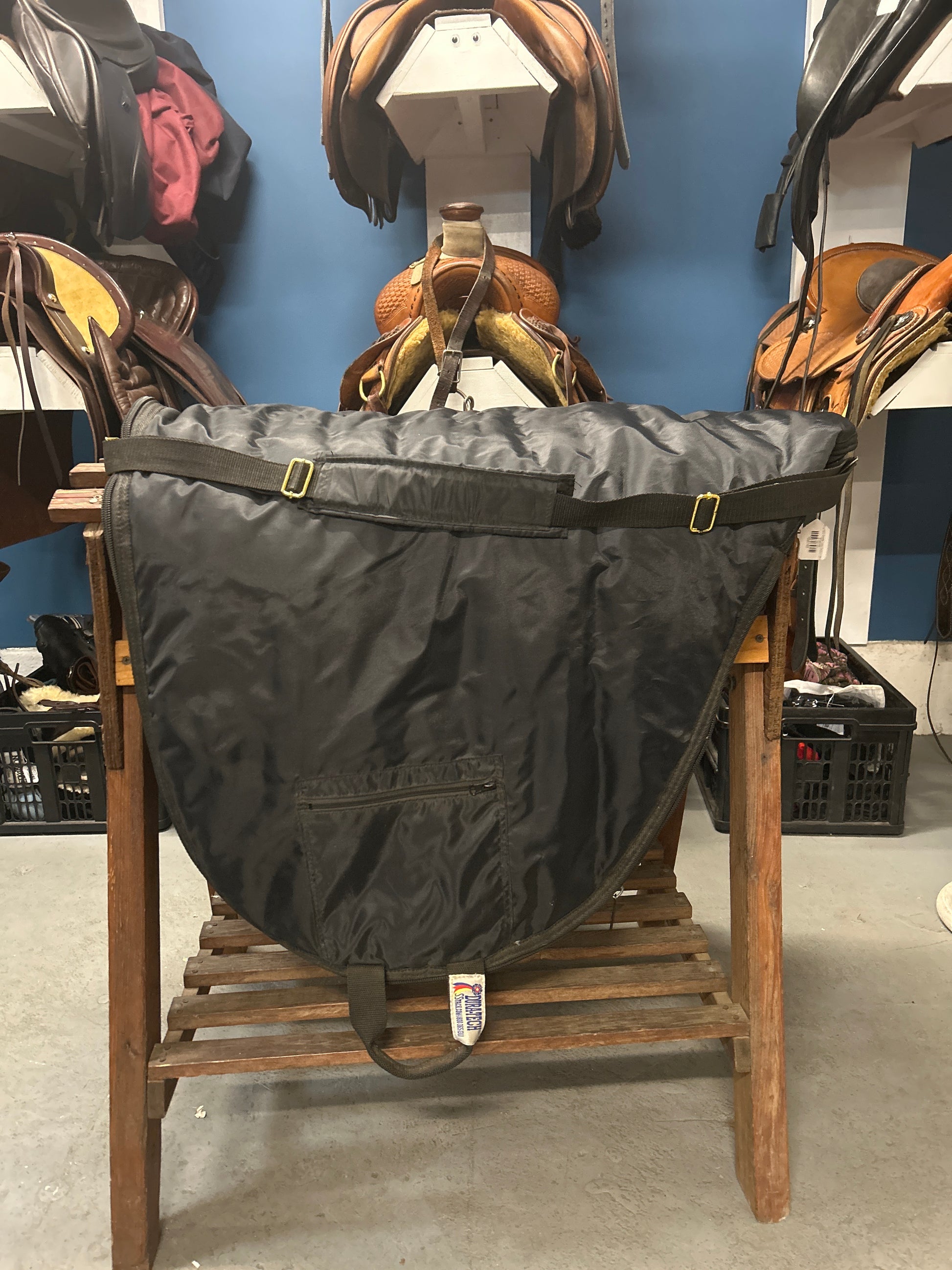 Dura-Tech Saddle Case Padded Black-Saddle Bags-Consignment-Evolution Equestrian Co.