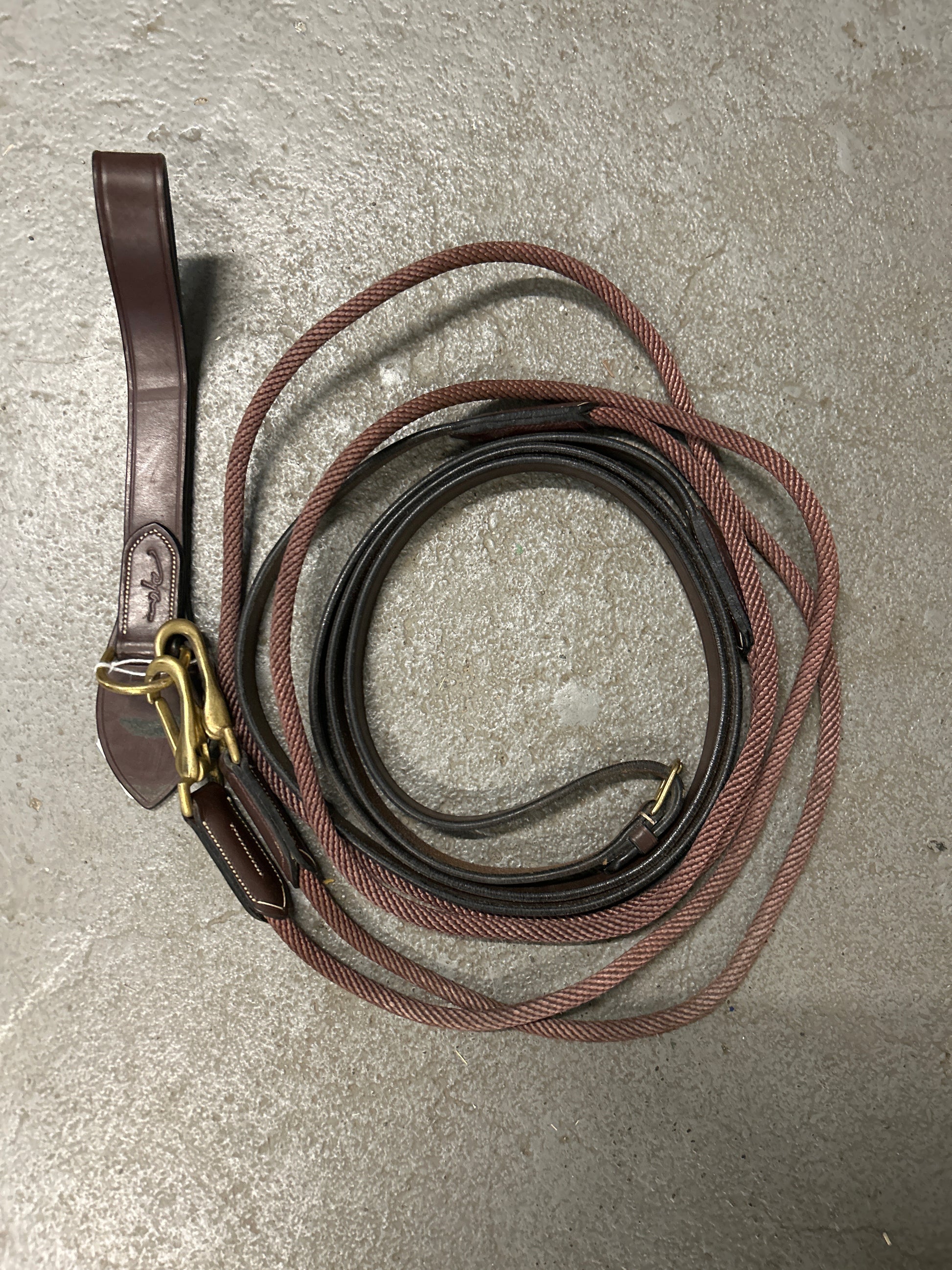 D'yon Rope Draw Reins-English Reins-Consignment-Evolution Equestrian Co.