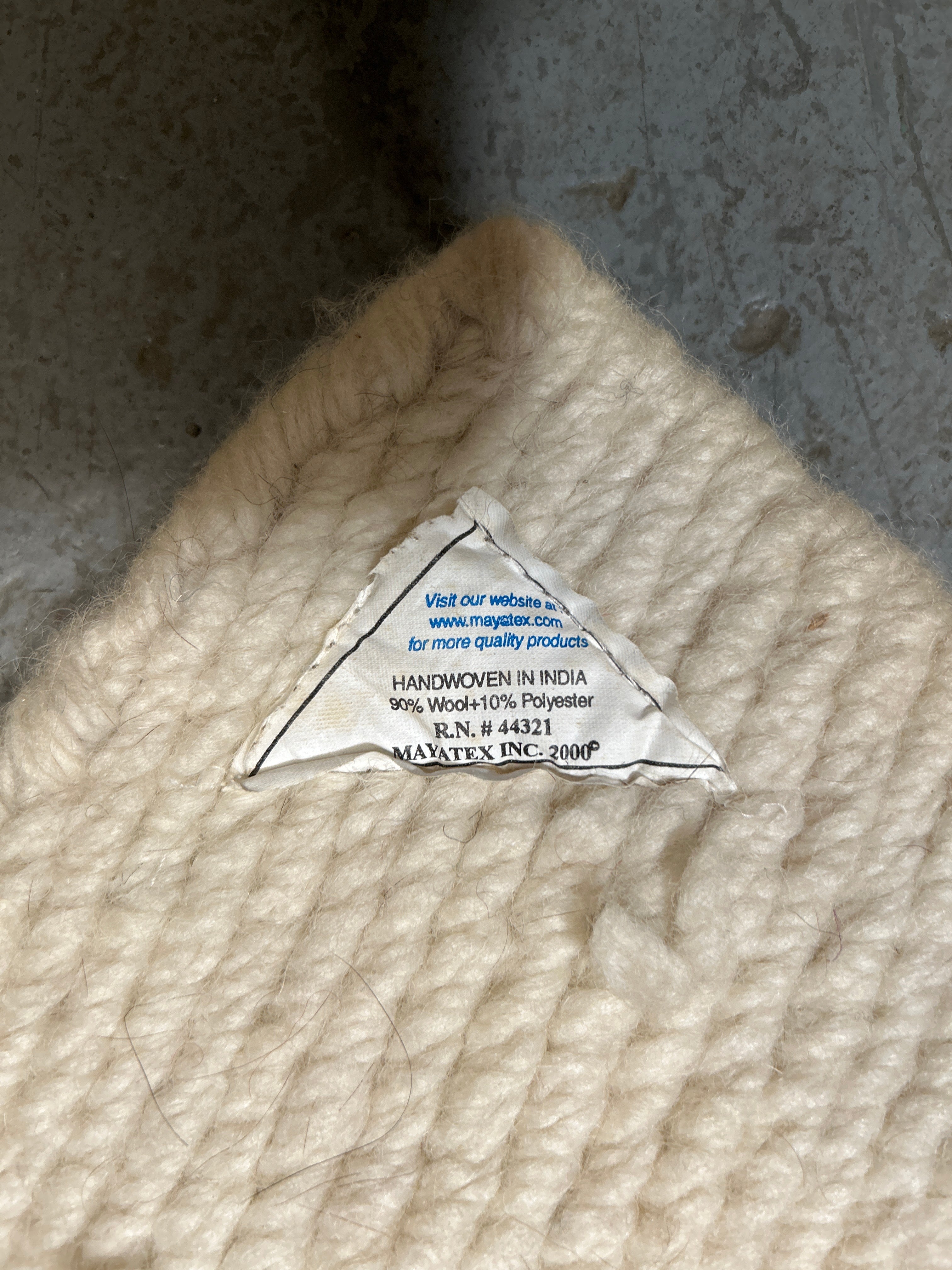 Mayatex Heavy Wool Saddle Blanket - Cream 32x34 inches