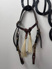 Rawhide Wrapped Browband Headstall