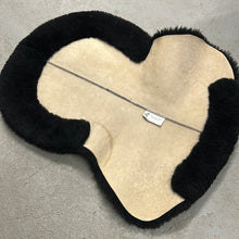 Load image into Gallery viewer, Wool Table Black Sheepskin Half Pad
