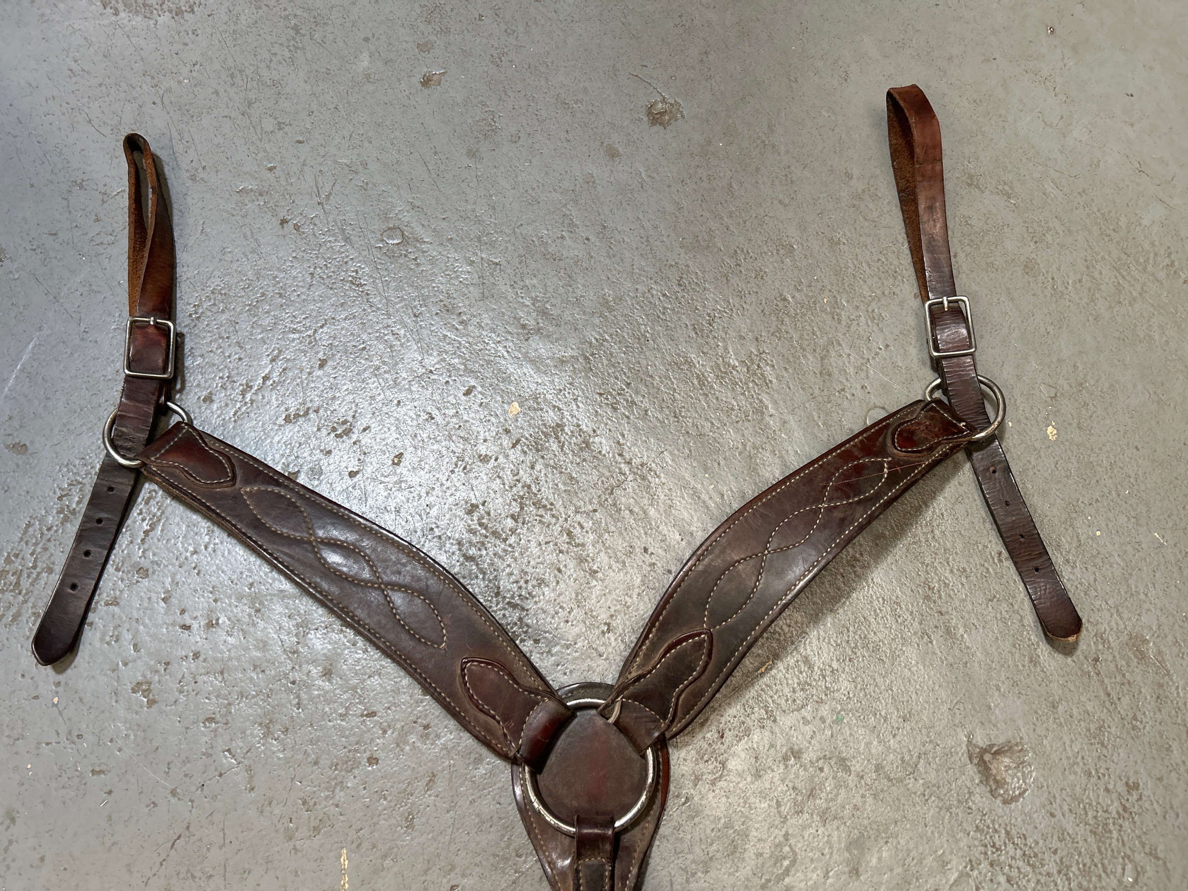 Roper Breast Collar Dark Brown-Western Tack-Consignment-Evolution Equestrian Co.
