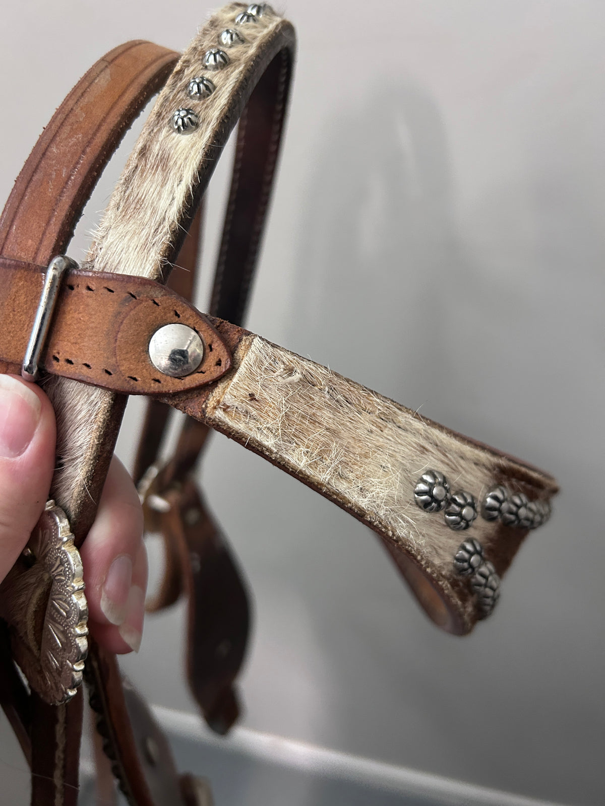 Cowhide Western Headstall