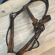 Load image into Gallery viewer, Western Tack Set with Light Oil with Black Bling
