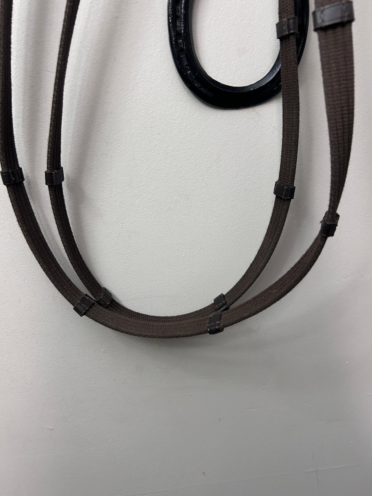 English Web Reins with Rose Gold