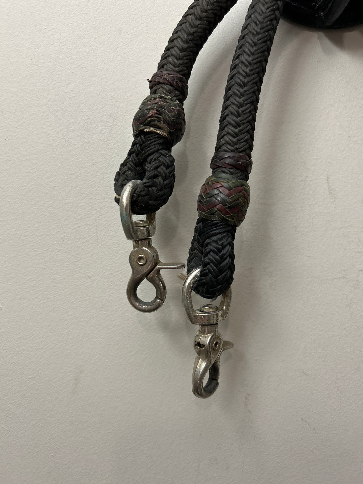 Black Rope Reins with Clips