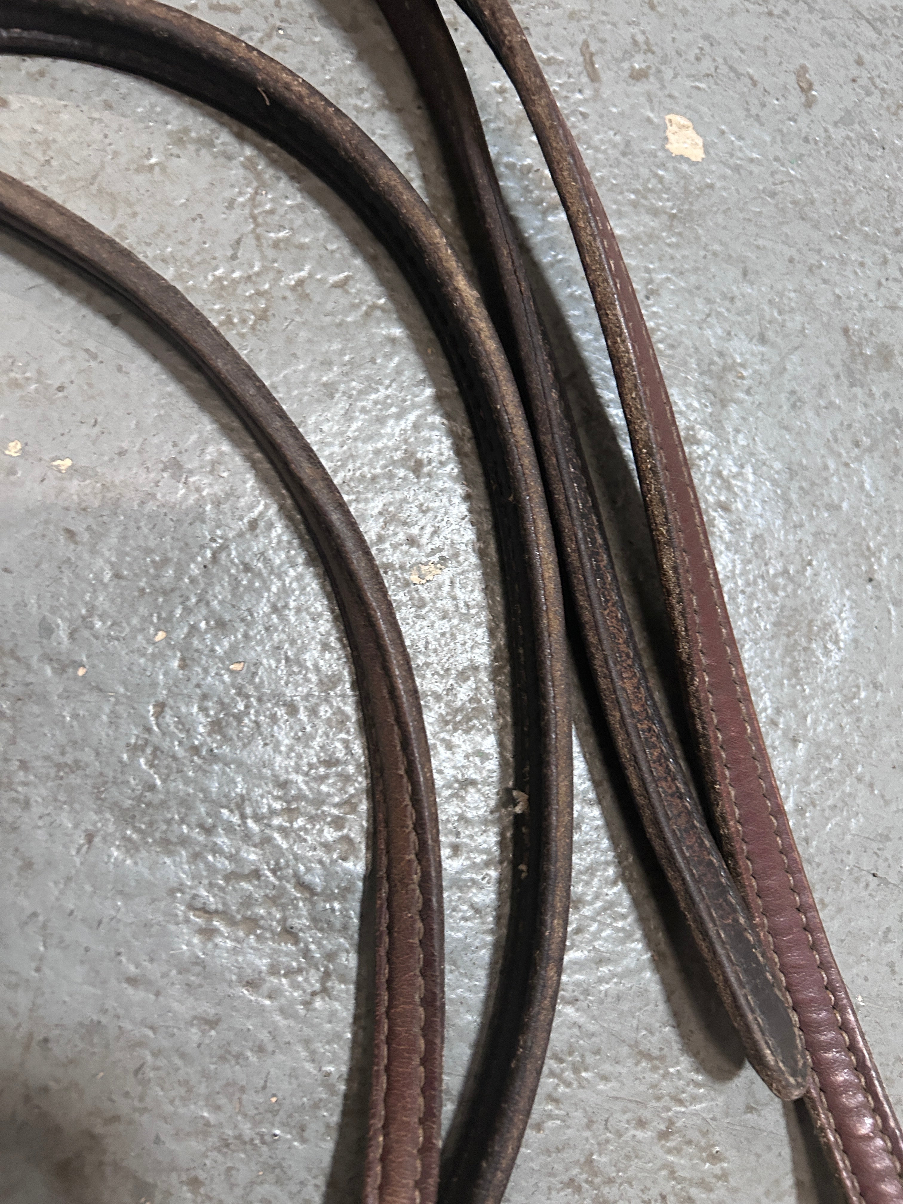 Dark Oil Western Split Reins