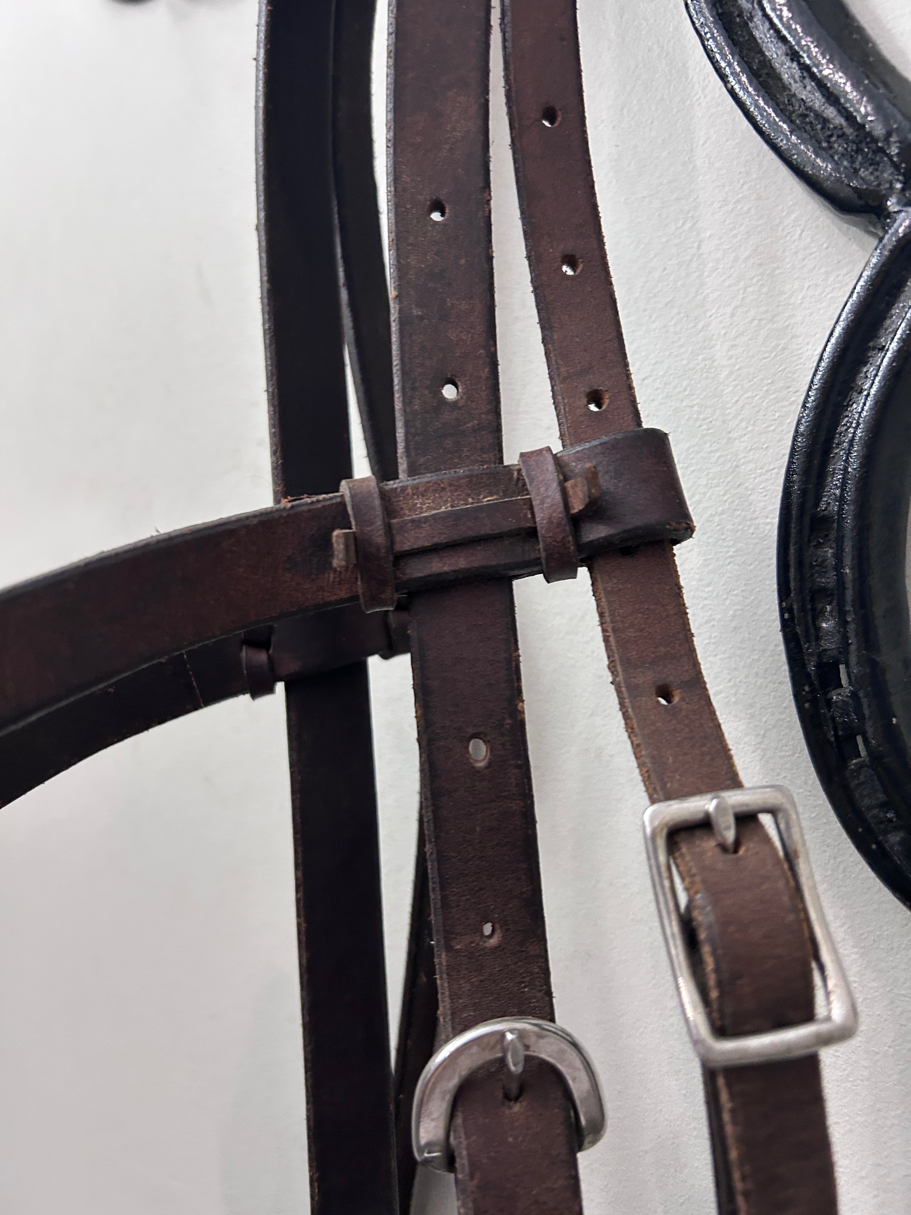 Rawhide Noseband Sidepull Bitless Bridle