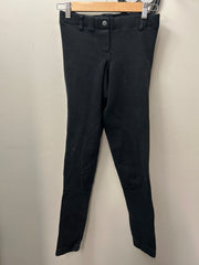 Elation Black Pull On Knee Patch Breeches 26-Breeches-Consignment-Evolution Equestrian Co.