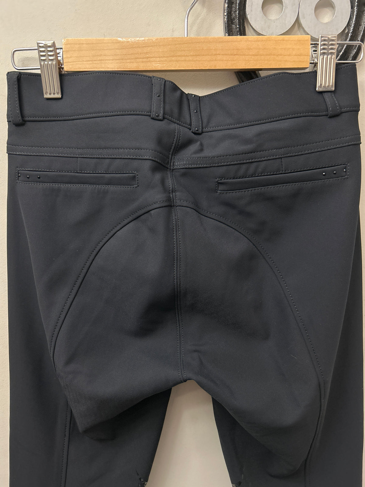Elation Diamond Black Knee Patch Breeches 28-Breeches-Consignment-Evolution Equestrian Co.