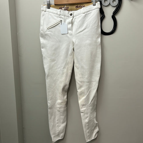 Elation Full Seat White Breeches - 30-Riding Clothes-Consignment-Evolution Equestrian Co.
