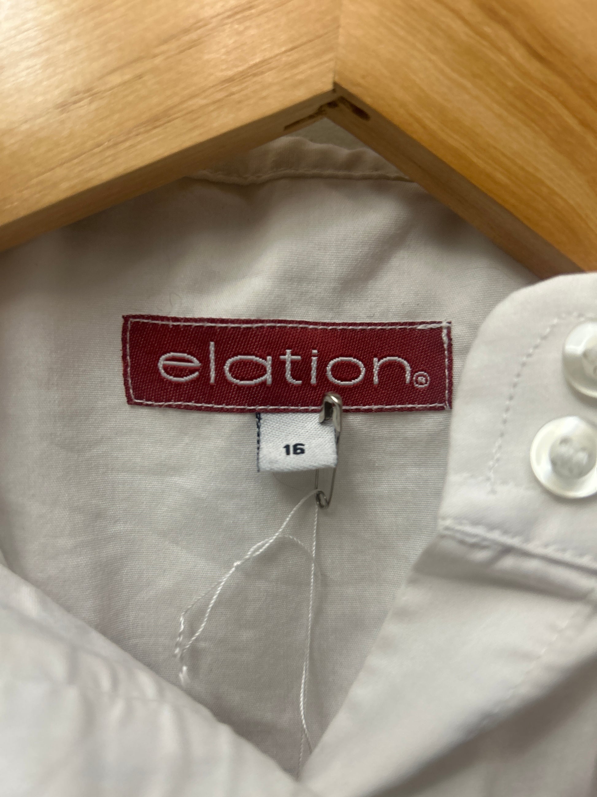 Elation Kids White Show Shirt 16-Riding Shirts-Consignment-Evolution Equestrian Co.