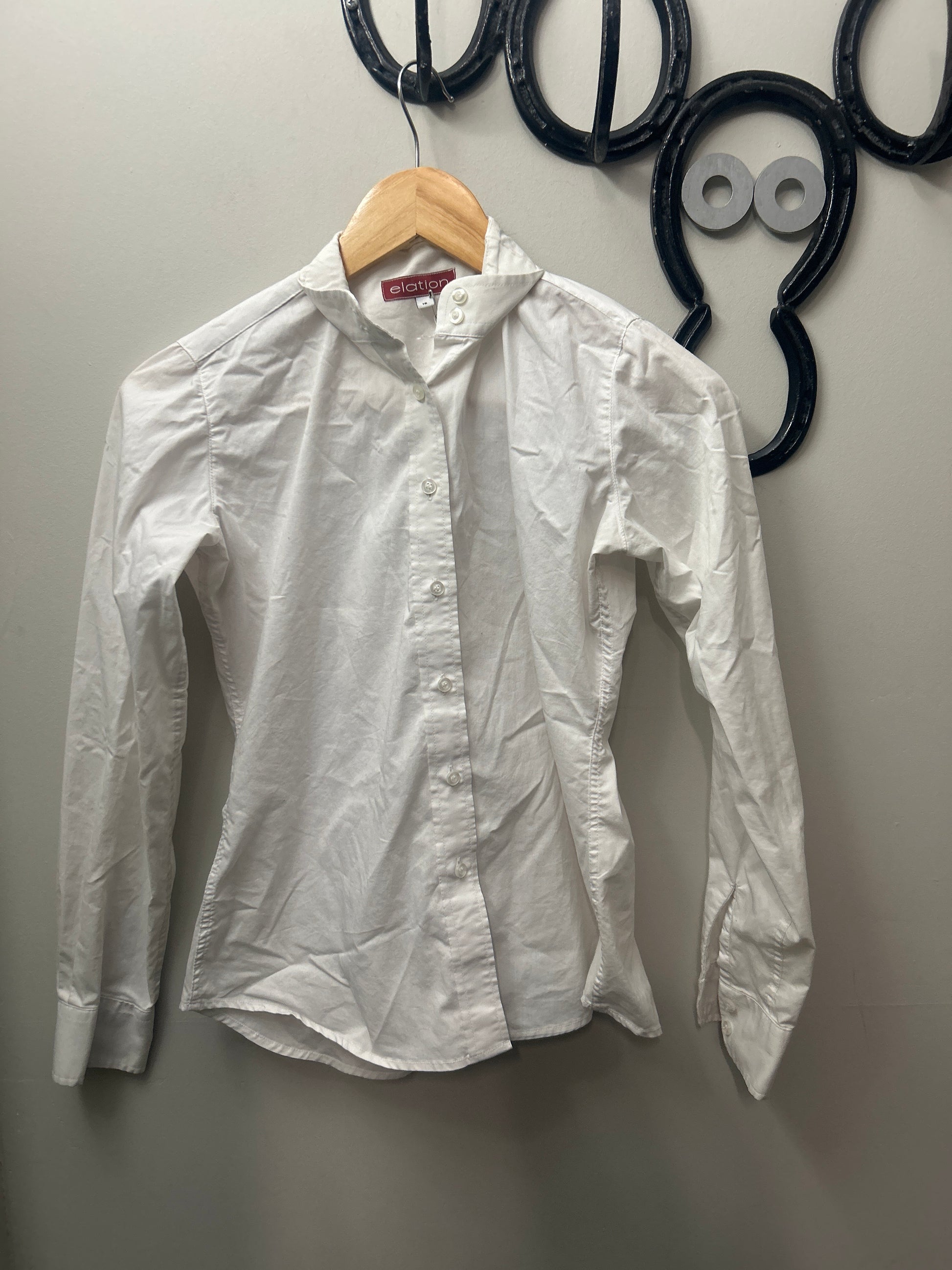 Elation Kids White Show Shirt 16-Riding Shirts-Consignment-Evolution Equestrian Co.