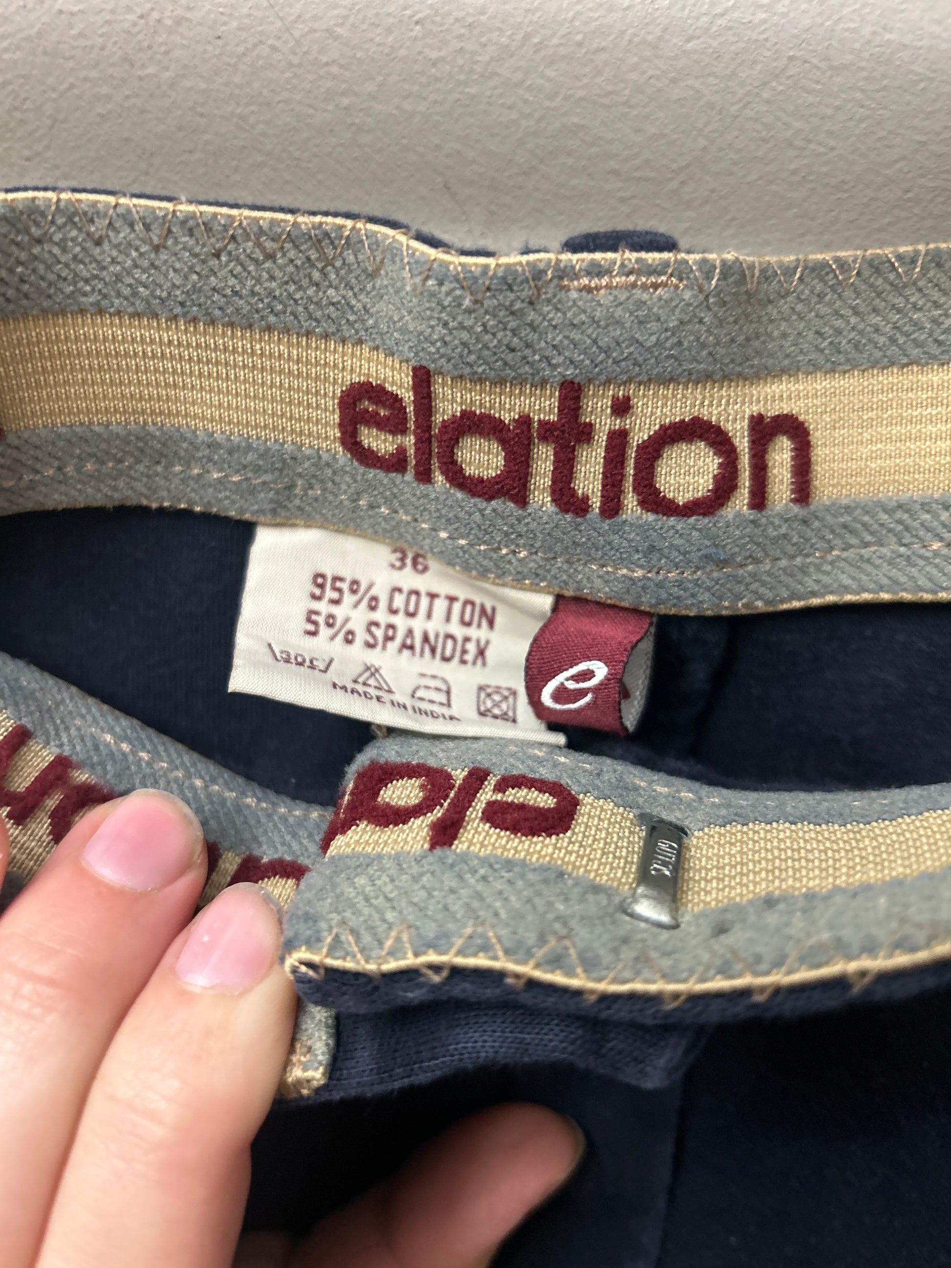 Elation Navy Full Seat Breeches 36-Breeches-Consignment-Evolution Equestrian Co.