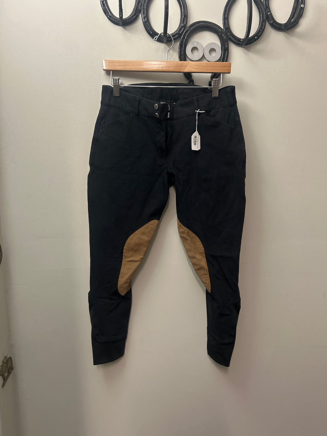 Elation Platinum Black Breeches 30R-Breeches-Consignment-Evolution Equestrian Co.