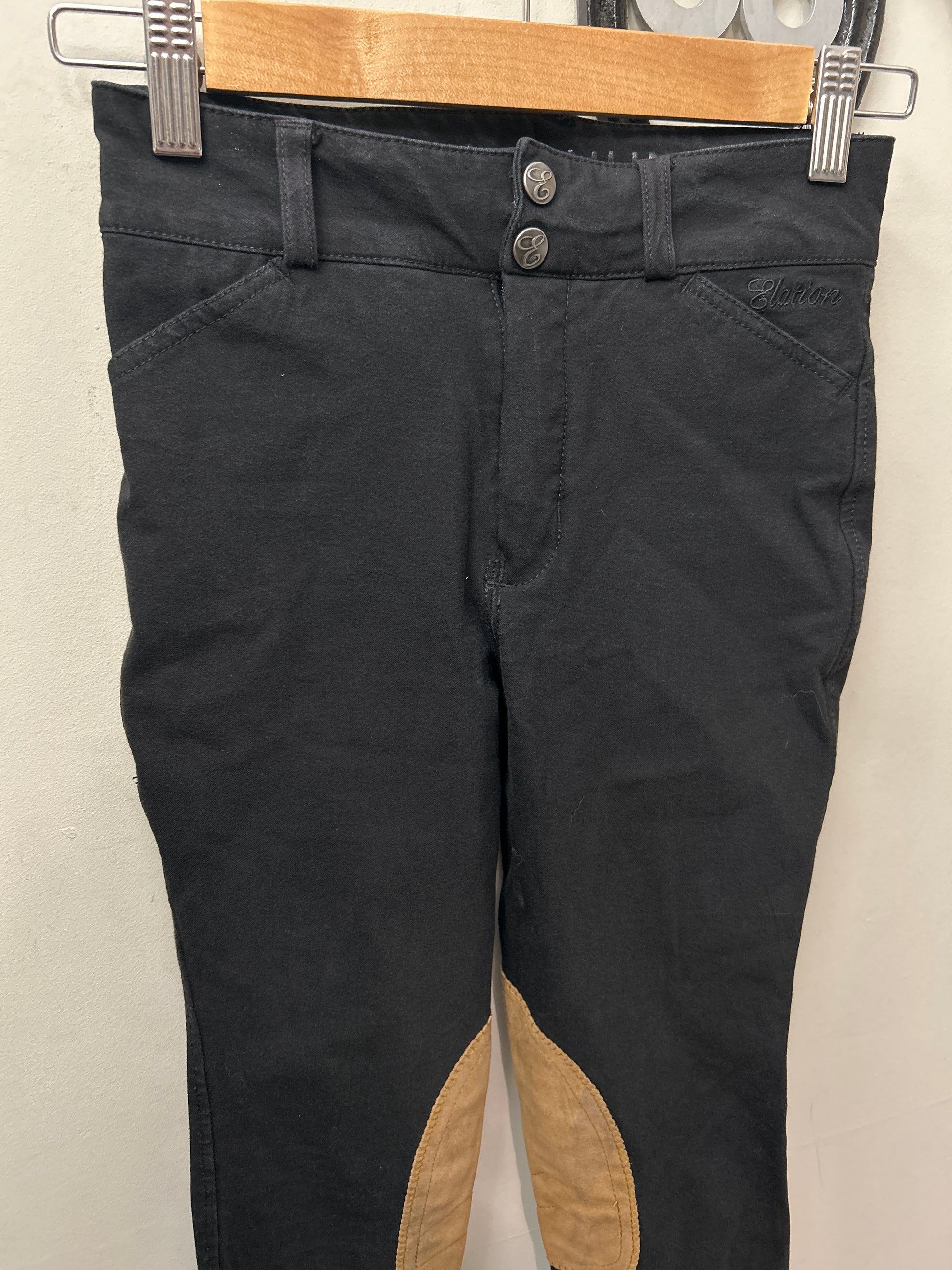 Elation Platinum Kid's Breeches 12 Black-Breeches-Consignment-Evolution Equestrian Co.