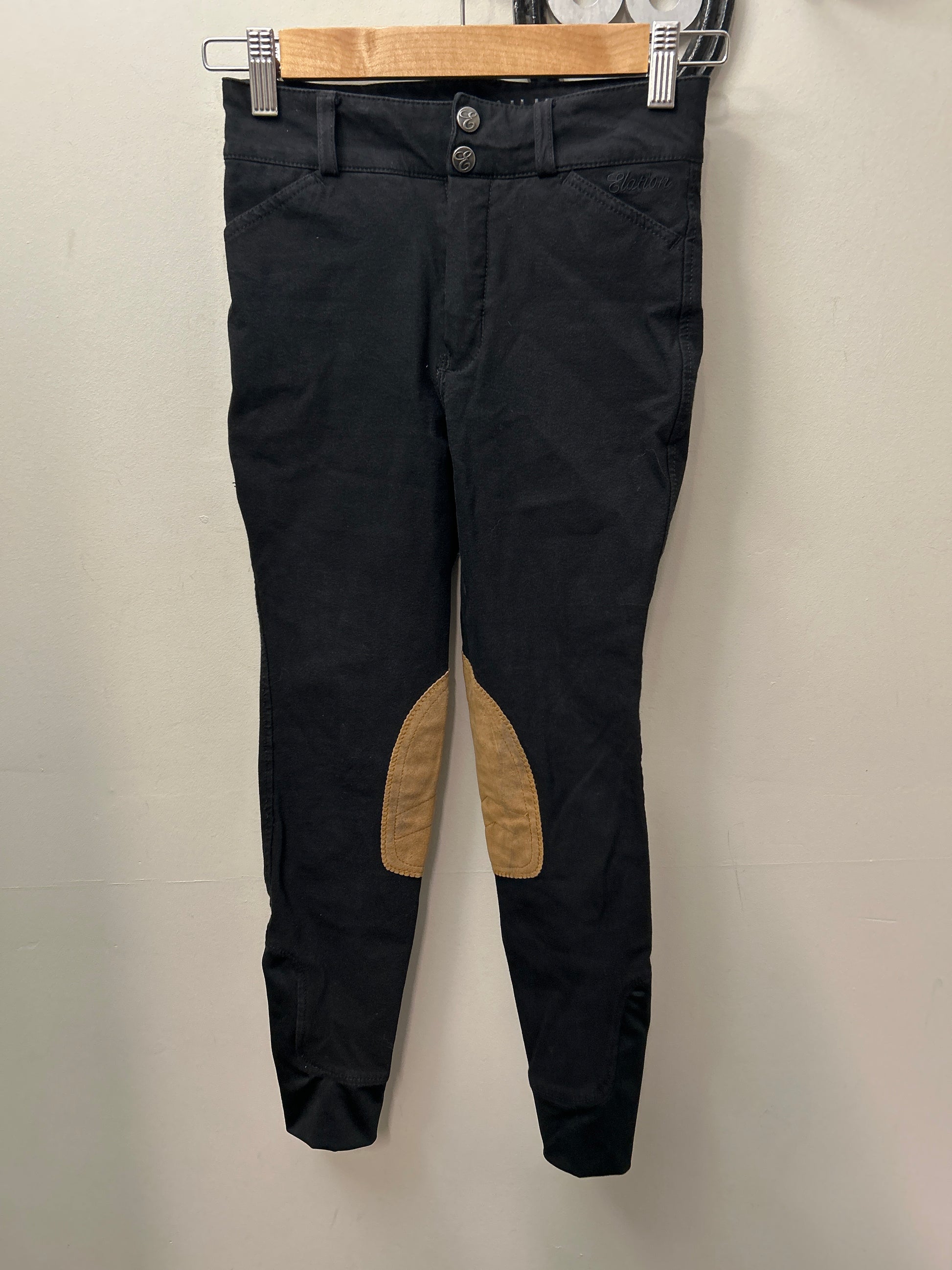 Elation Platinum Kid's Breeches 12 Black-Breeches-Consignment-Evolution Equestrian Co.