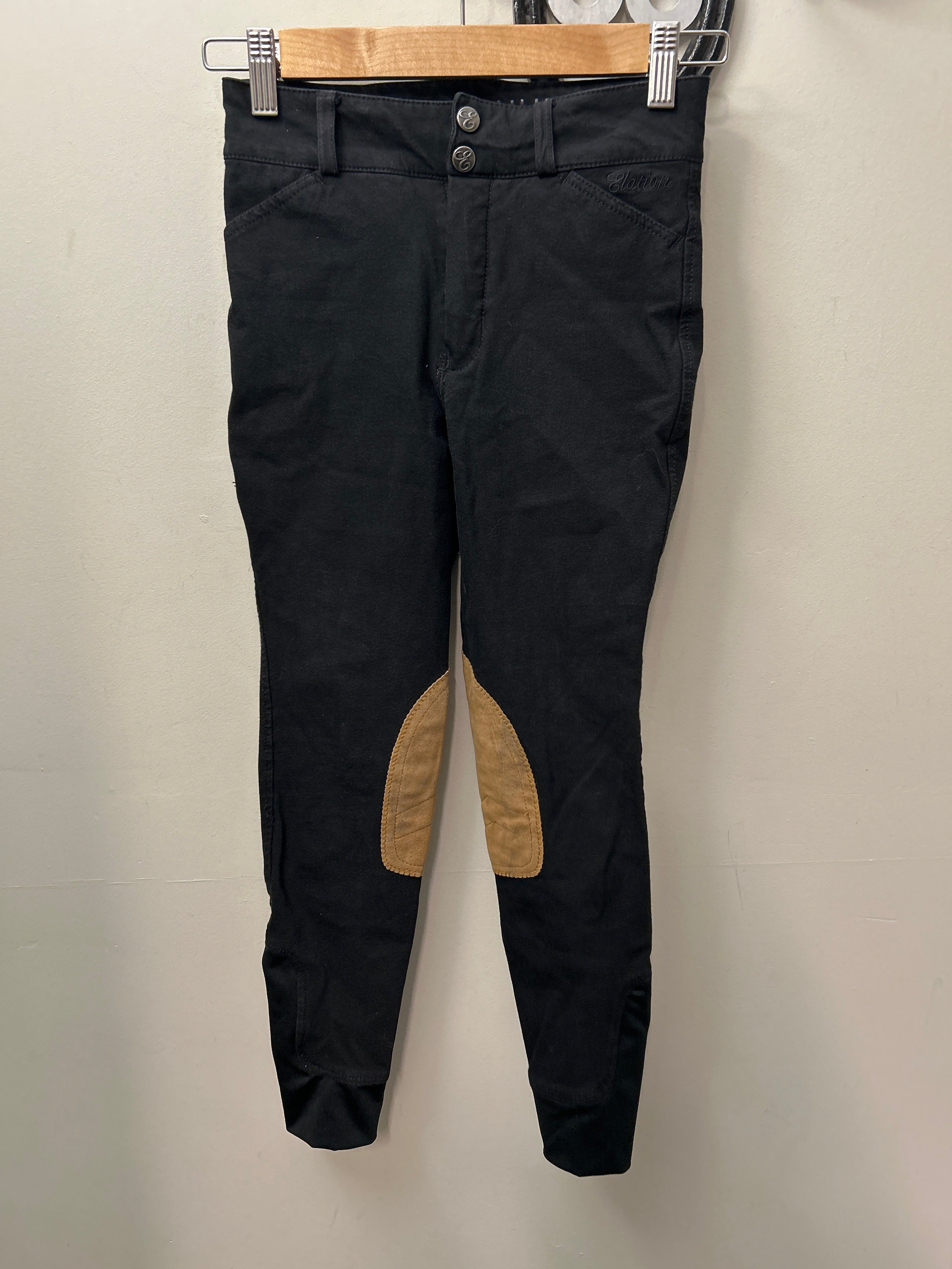 Elation Platinum Kid's Breeches 12 Black-Breeches-Consignment-Evolution Equestrian Co.