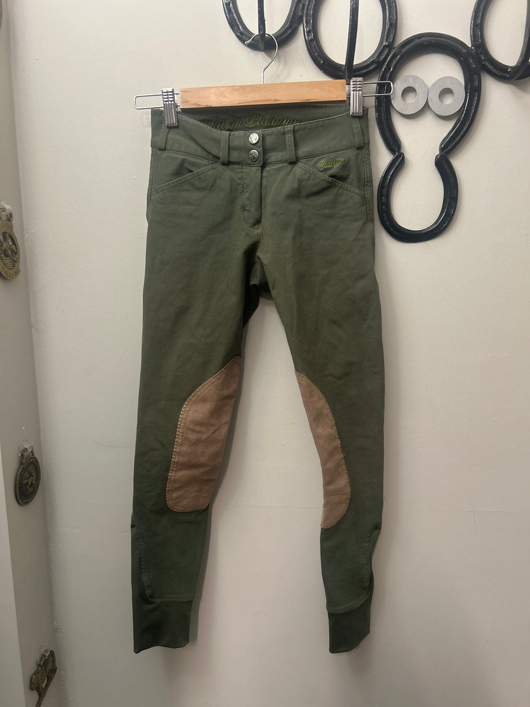 Elation Platinum Olive Breeches 22-Breeches-Consignment-Evolution Equestrian Co.
