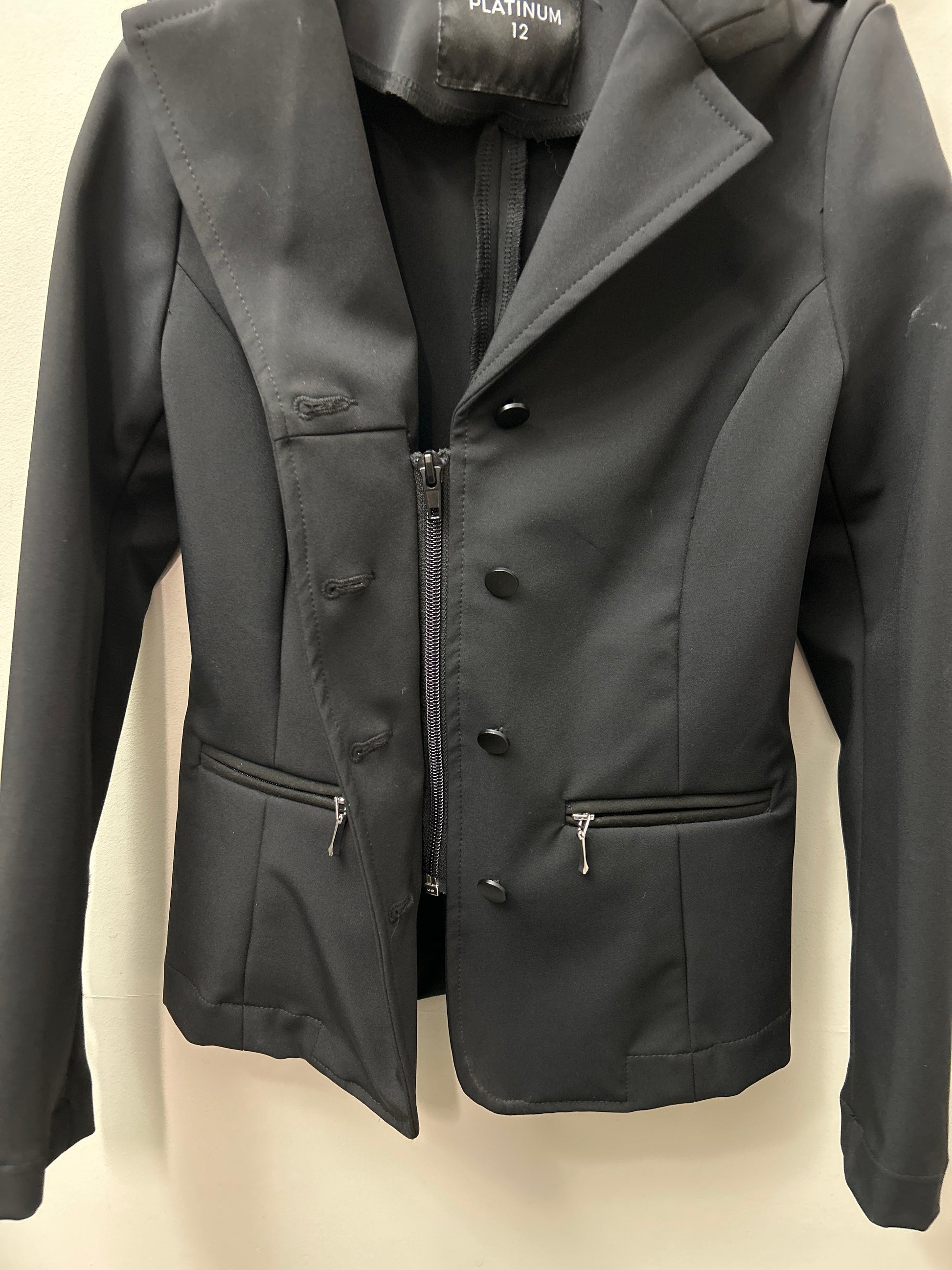 Elation Platinum Show Jacket Kids 12 Black-Show Jacket-Consignment-Evolution Equestrian Co.