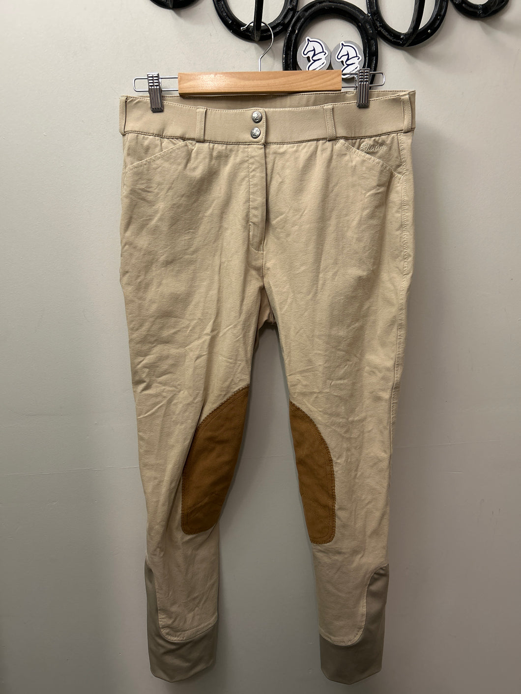 Elation Platinum Tan Breeches 32-Breeches-Consignment-Evolution Equestrian Co.