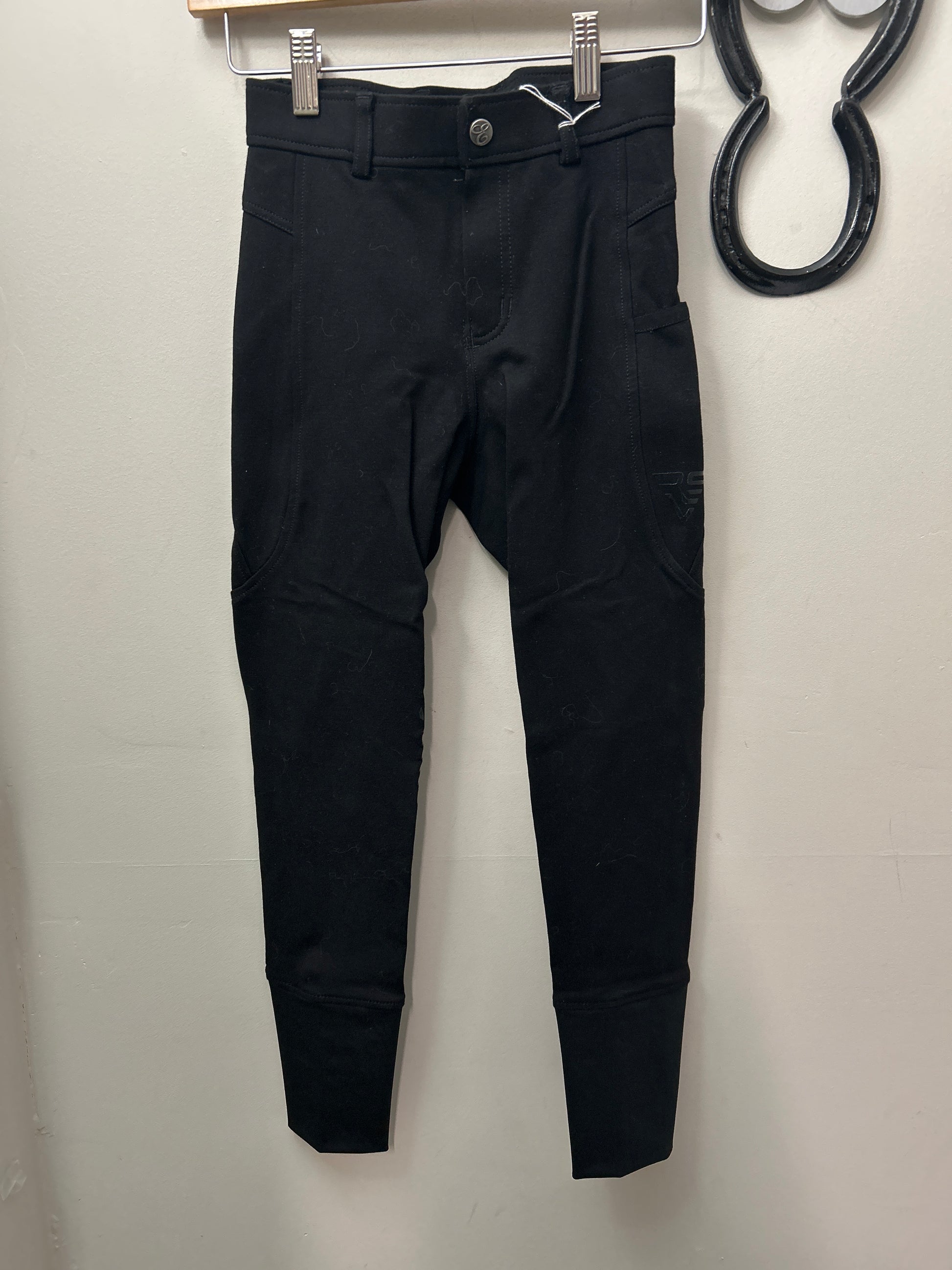 Elation Red Label Sport Black Kid's Breeches 12-Breeches-Consignment-Evolution Equestrian Co.