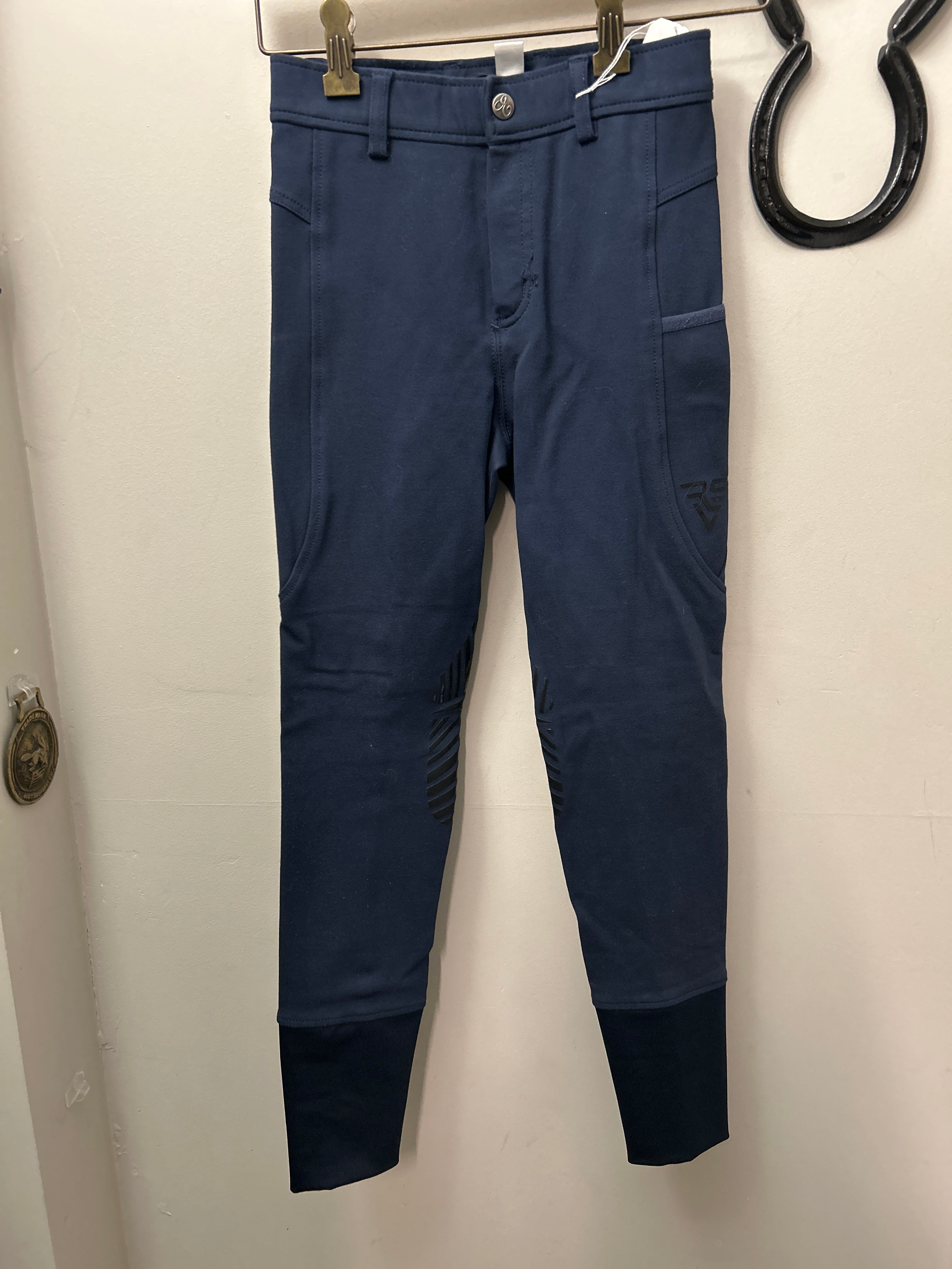 Elation Red Label Sport Navy Kid's Breeches 12-Breeches-Consignment-Evolution Equestrian Co.