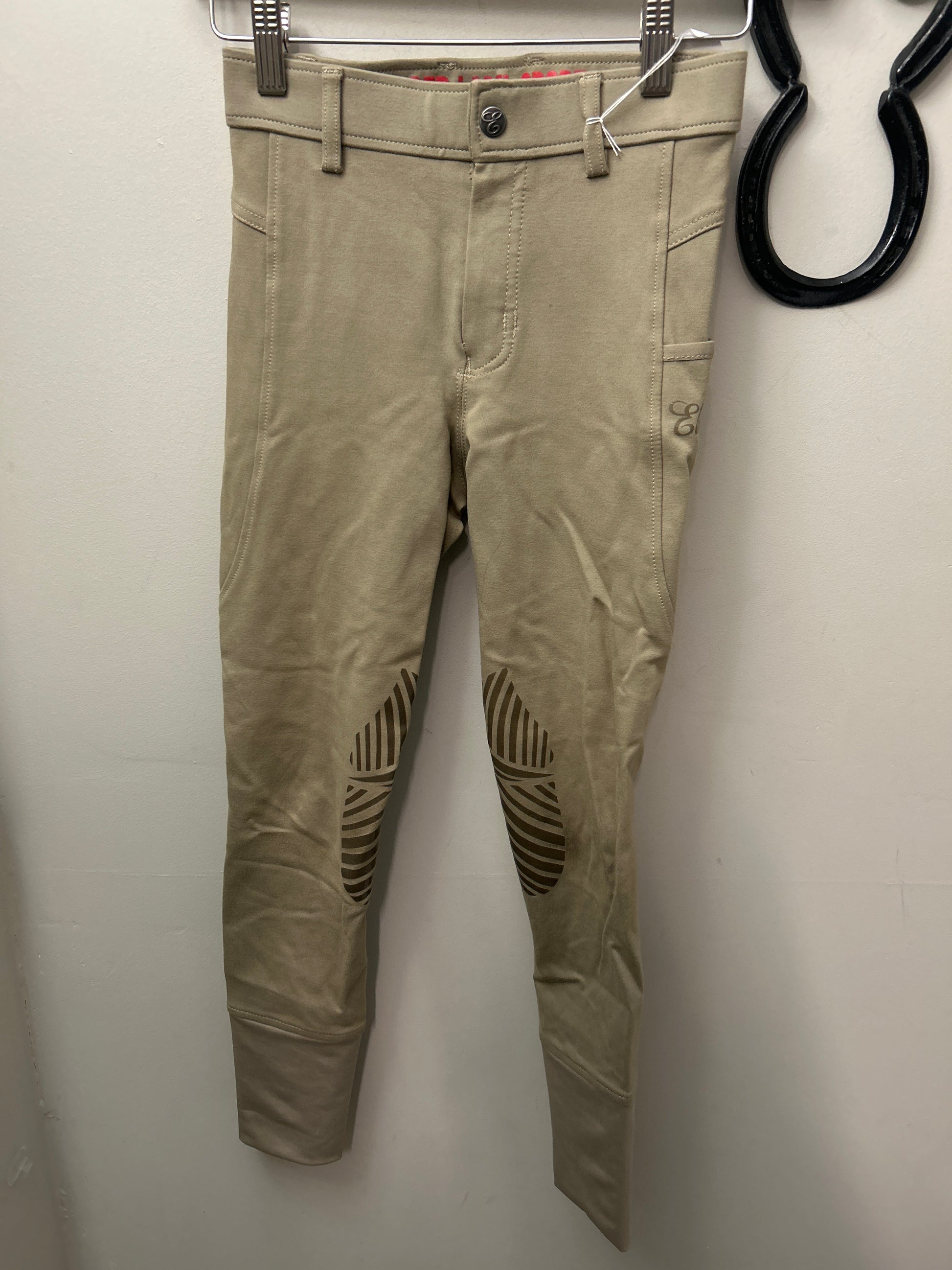 Elation Red Label Sport Tan Kid's Breeches 12-Breeches-Consignment-Evolution Equestrian Co.