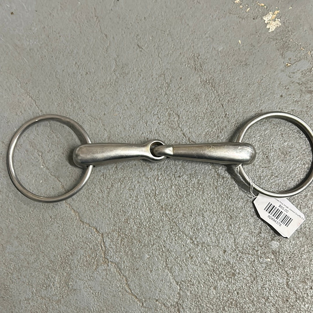 Eldonian Loose Ring Single Jointed Snaffle 5.5"-Bits-Consignment-Evolution Equestrian Co.