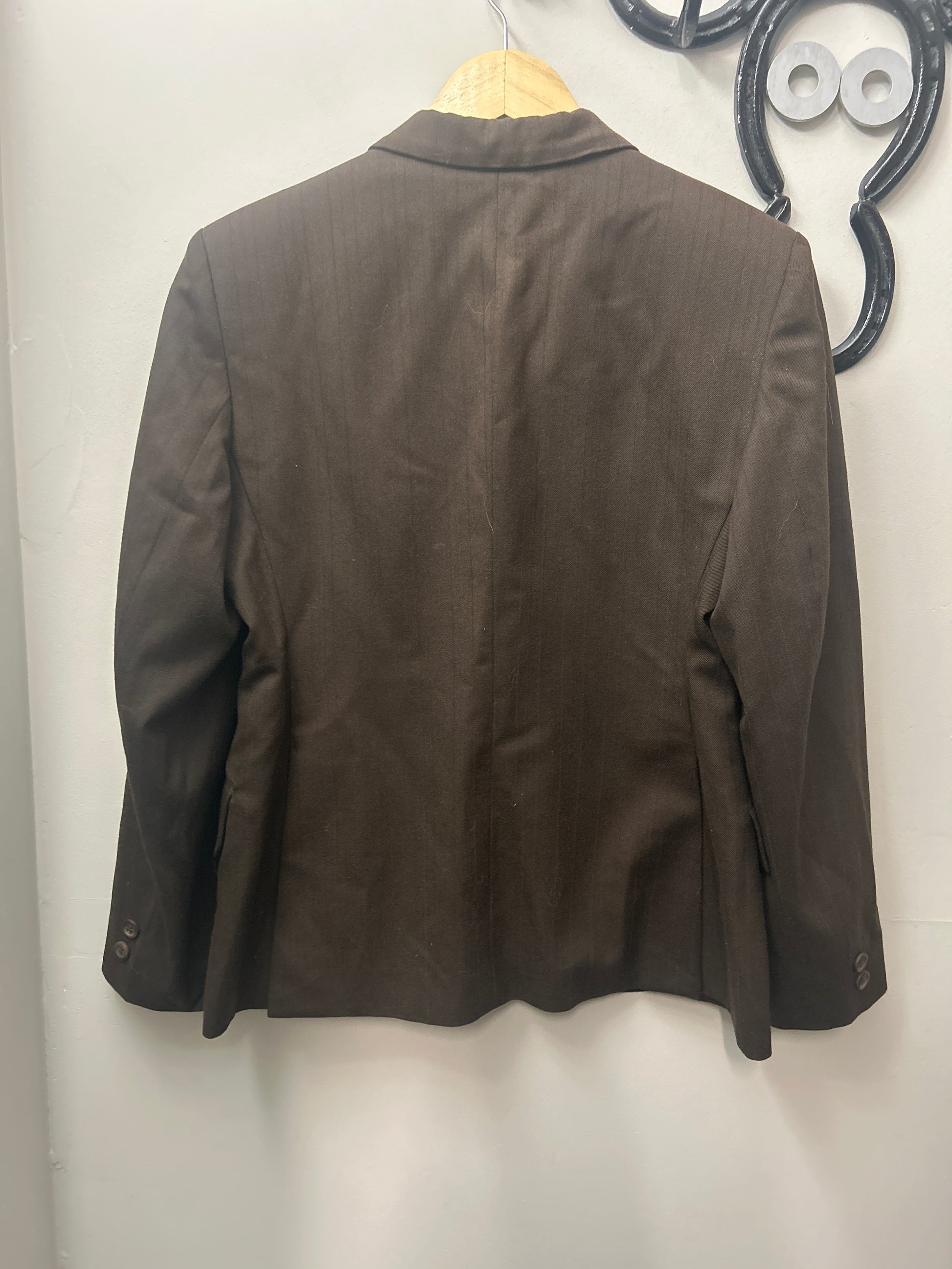 Elite Brown Show Jacket 14-S-Show Jacket-Consignment-Evolution Equestrian Co.
