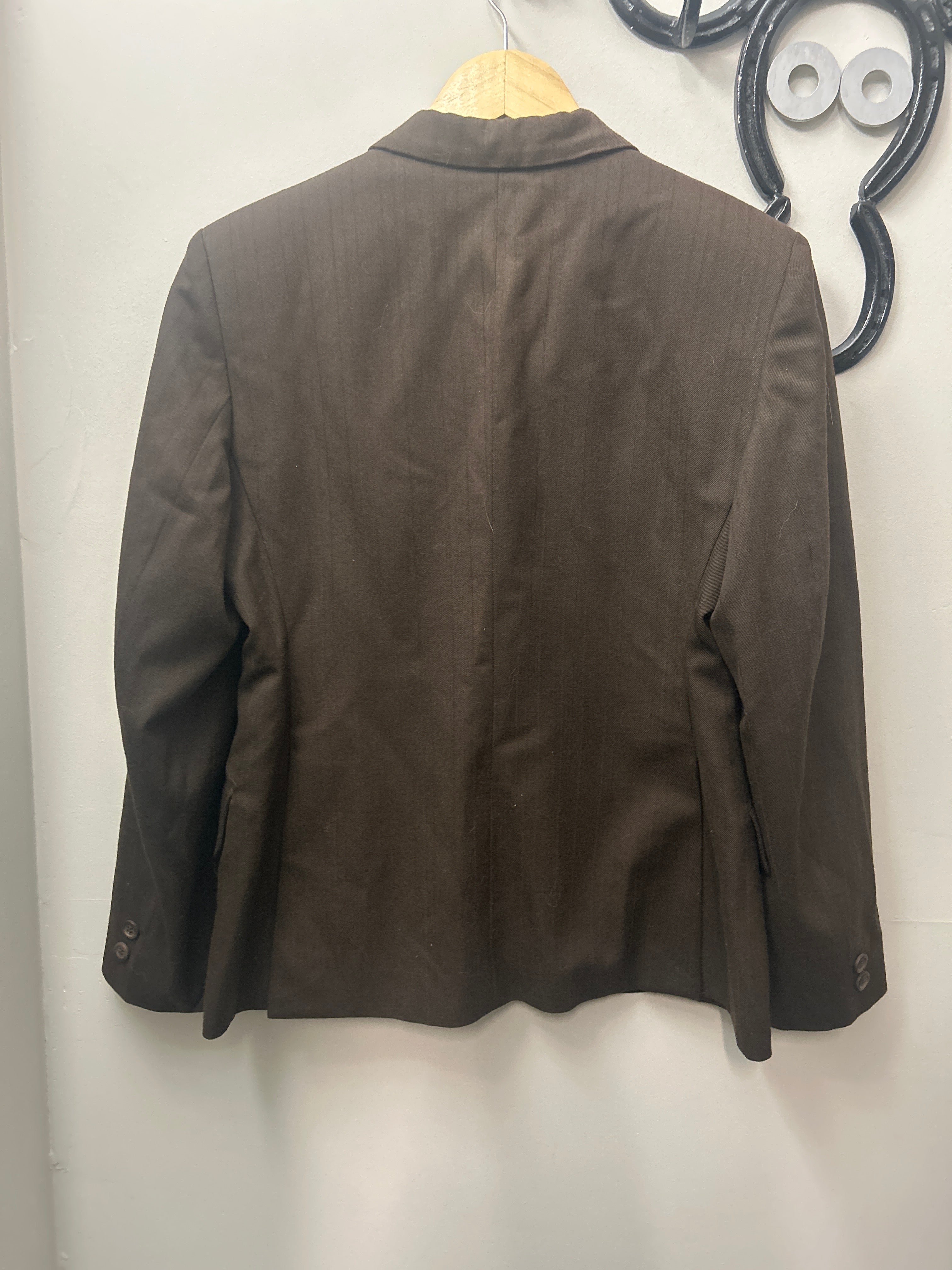 Elite Brown Show Jacket 14-S-Show Jacket-Consignment-Evolution Equestrian Co.
