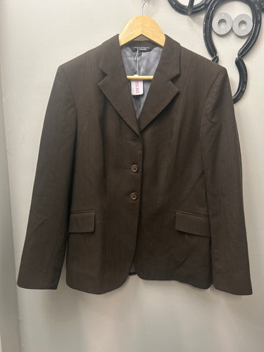 Elite Brown Show Jacket 14-S-Show Jacket-Consignment-Evolution Equestrian Co.