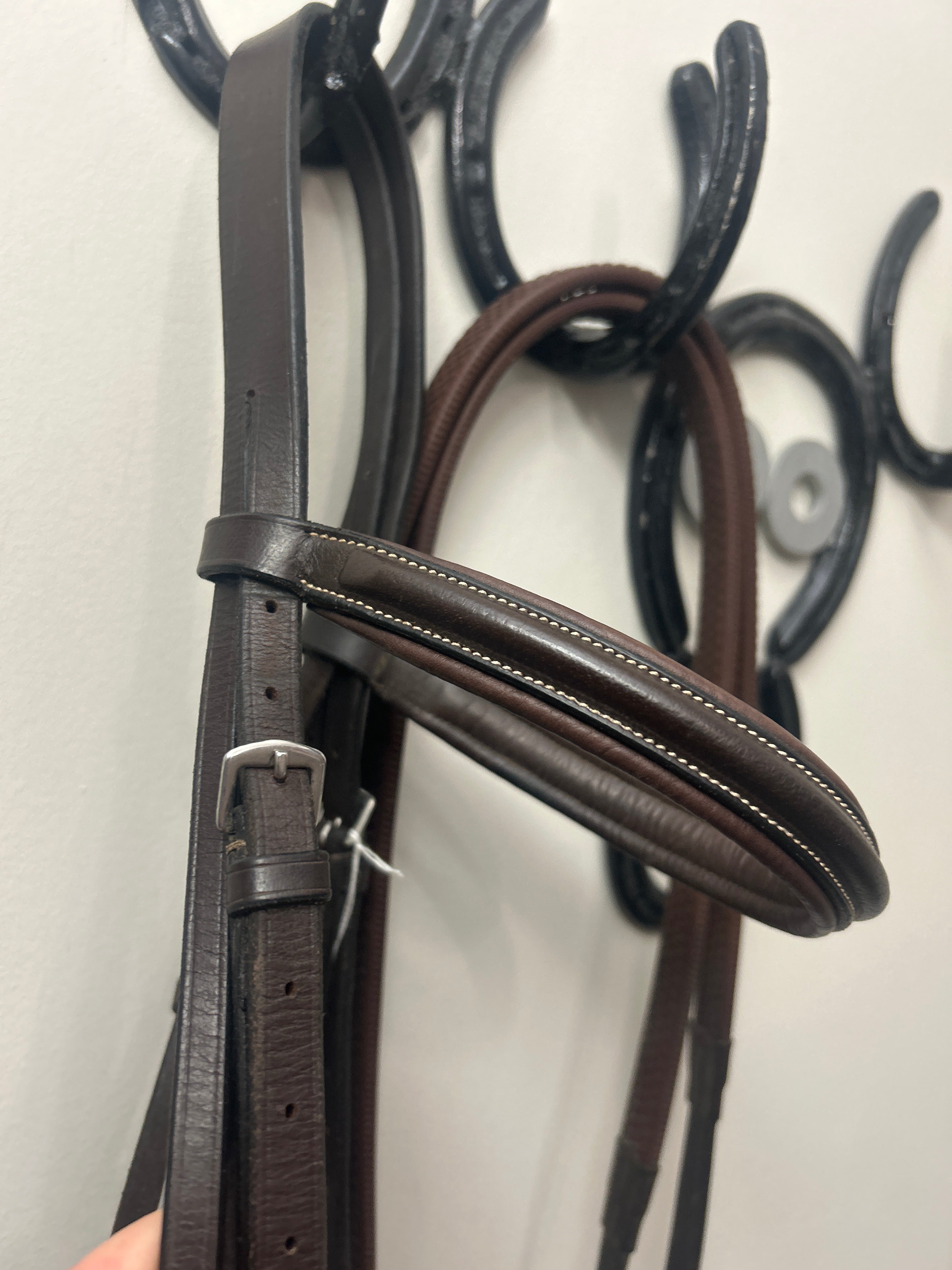 English Bridle with Rubber Reins-Bridle-Consignment-Evolution Equestrian Co.