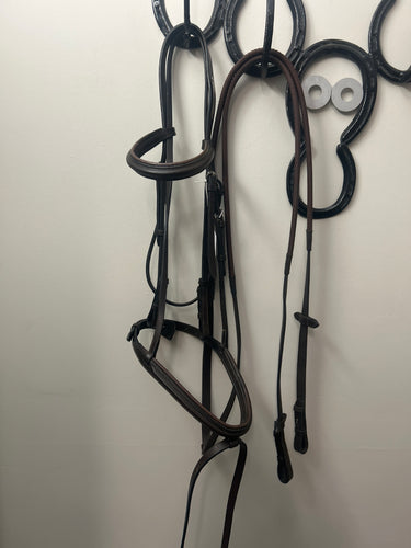 English Bridle with Rubber Reins-Bridle-Consignment-Evolution Equestrian Co.