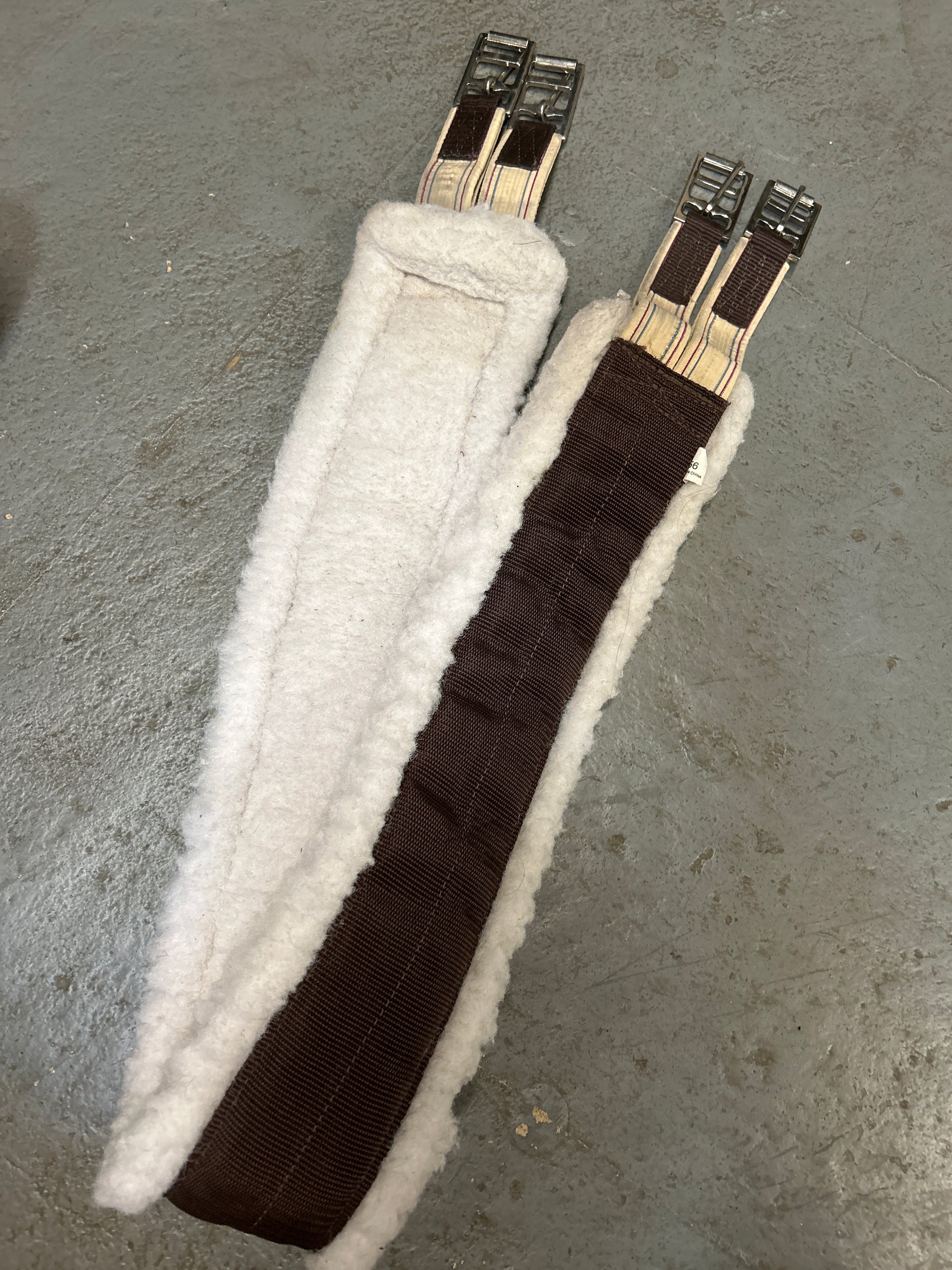 English Fuzzy Schooling Girth 56"-English Girth-Consignment-Evolution Equestrian Co.