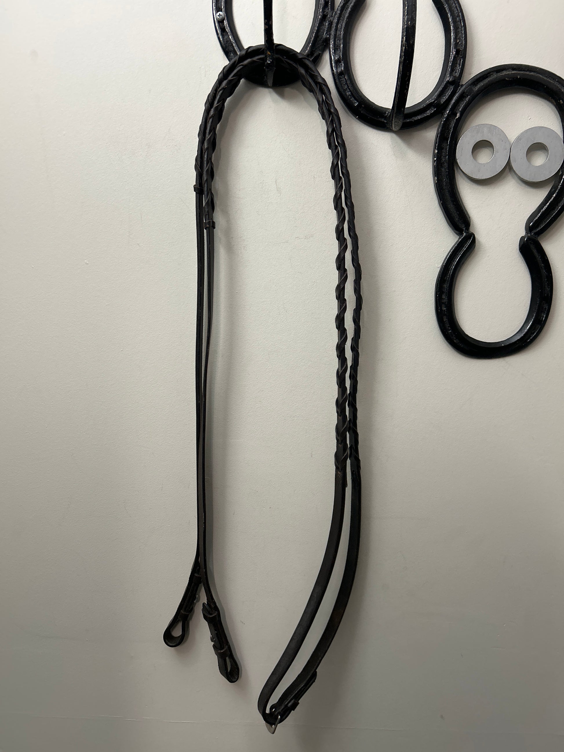 English Laced Hunter Reins Brown-English Reins-Consignment-Evolution Equestrian Co.