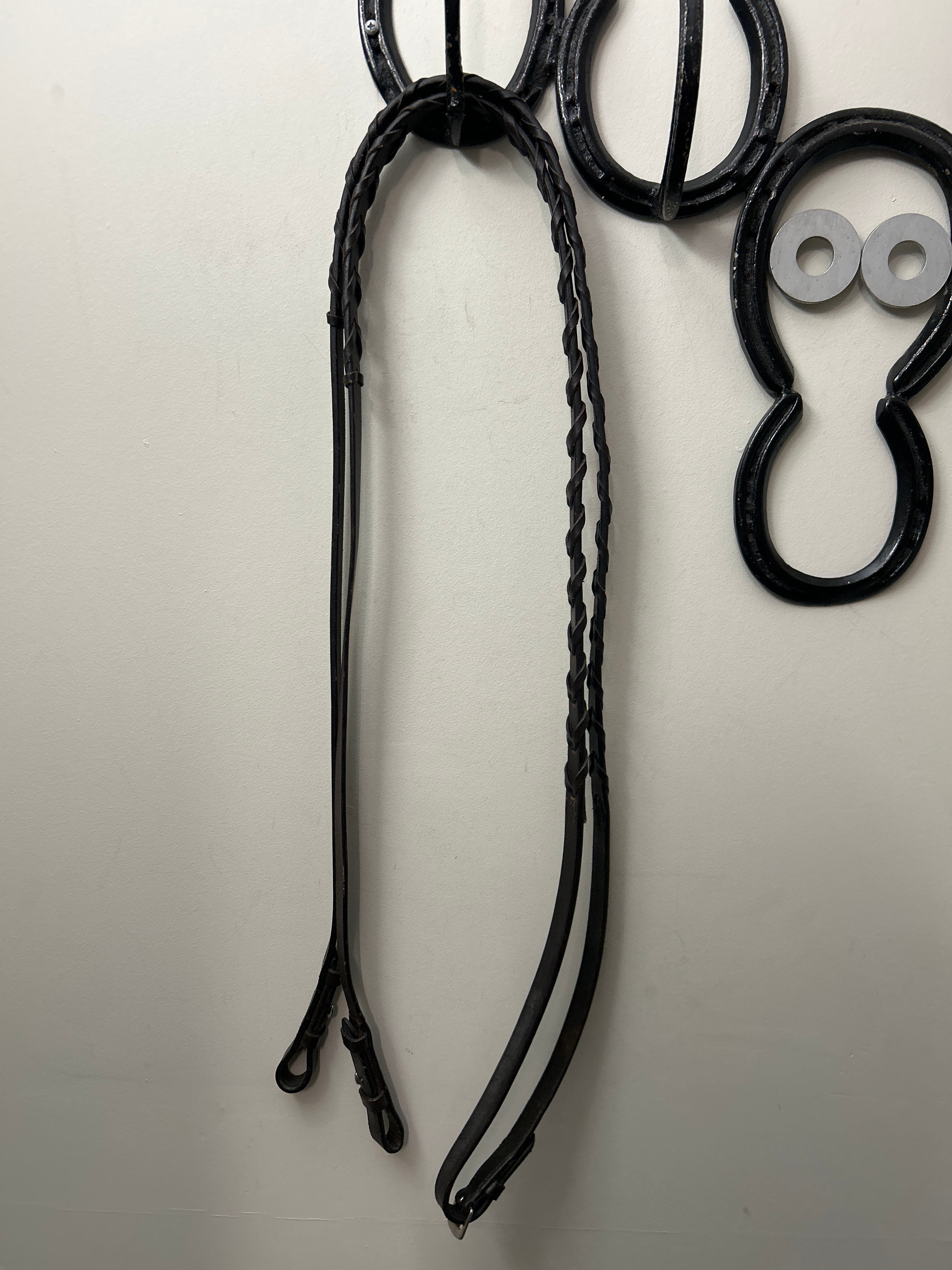 English Laced Hunter Reins Brown-English Reins-Consignment-Evolution Equestrian Co.